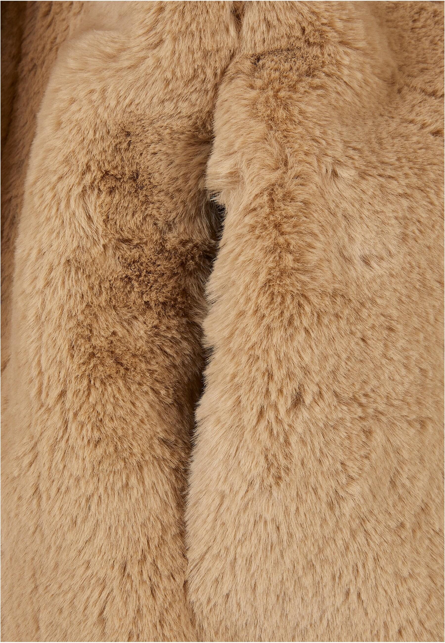 URBAN CLASSICS Winterjacke »Urban Classics Damen Ladies Lapel Teddy Jacket« 1 Stk. tlg. ohne Kapuze