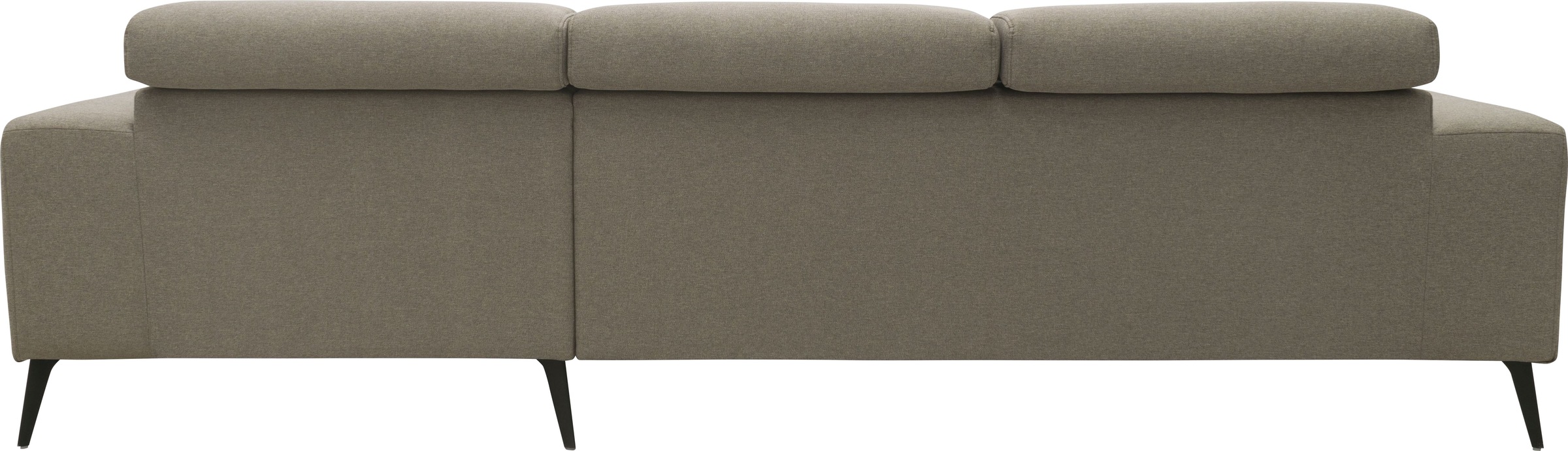 DOMO collection Ecksofa »Trento L-Form, mit Kufenfuß oder Einzelfuß«, wahlweise mit Kopfteilverstellung, Recamiere links/rechts bestellbar