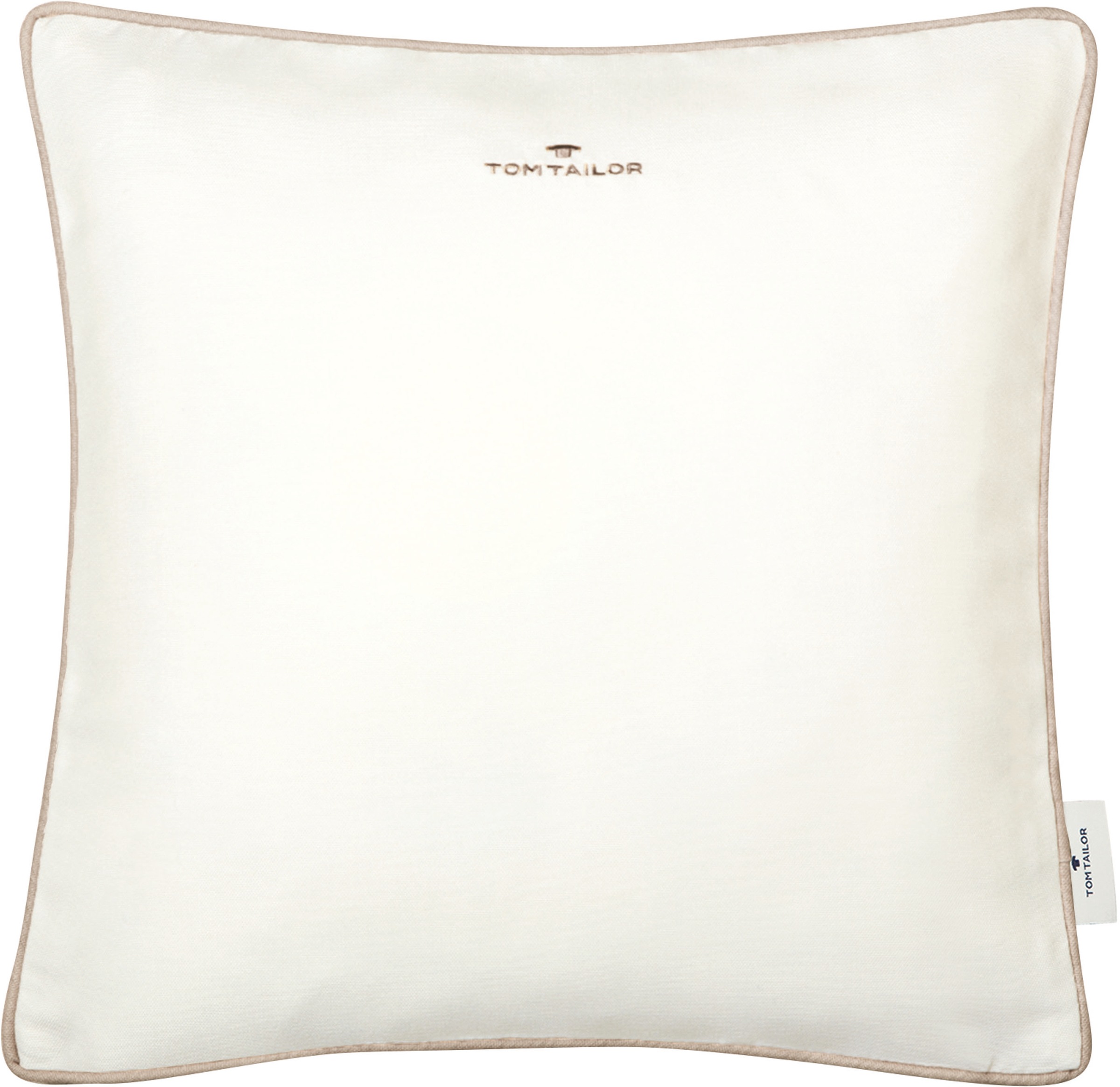 TOM TAILOR HOME Dekokissen »Dove Signature«, mit Paspel, Kissenhülle ohne F günstig online kaufen