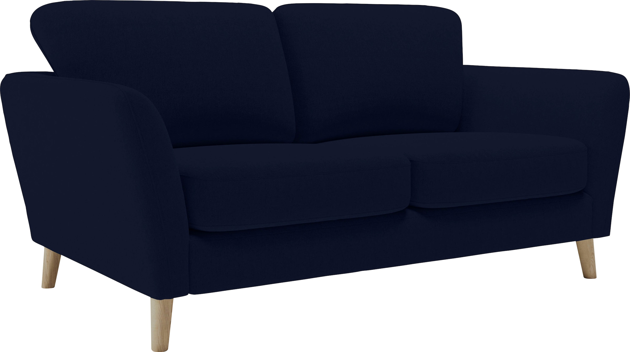 Home affaire 2-Sitzer »MARSEILLE Kompaktsofa 170 cm, Cord, Flachgewebe, Struktur, Webstoff«, Massivholzbeine Eiche, Landhausstil, Wellenunterfederung