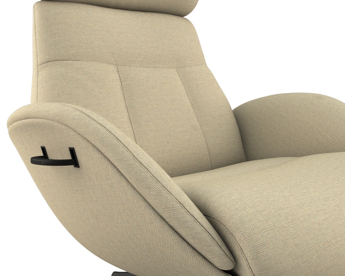 FLEXLUX Relaxsessel »Elegant, Funktionssessel, verstellbarer Rücken- und Kopfstütze«, Premium Komfort, Rücken- & Kopfteilverstellung, drehbar, Fuß schwarz