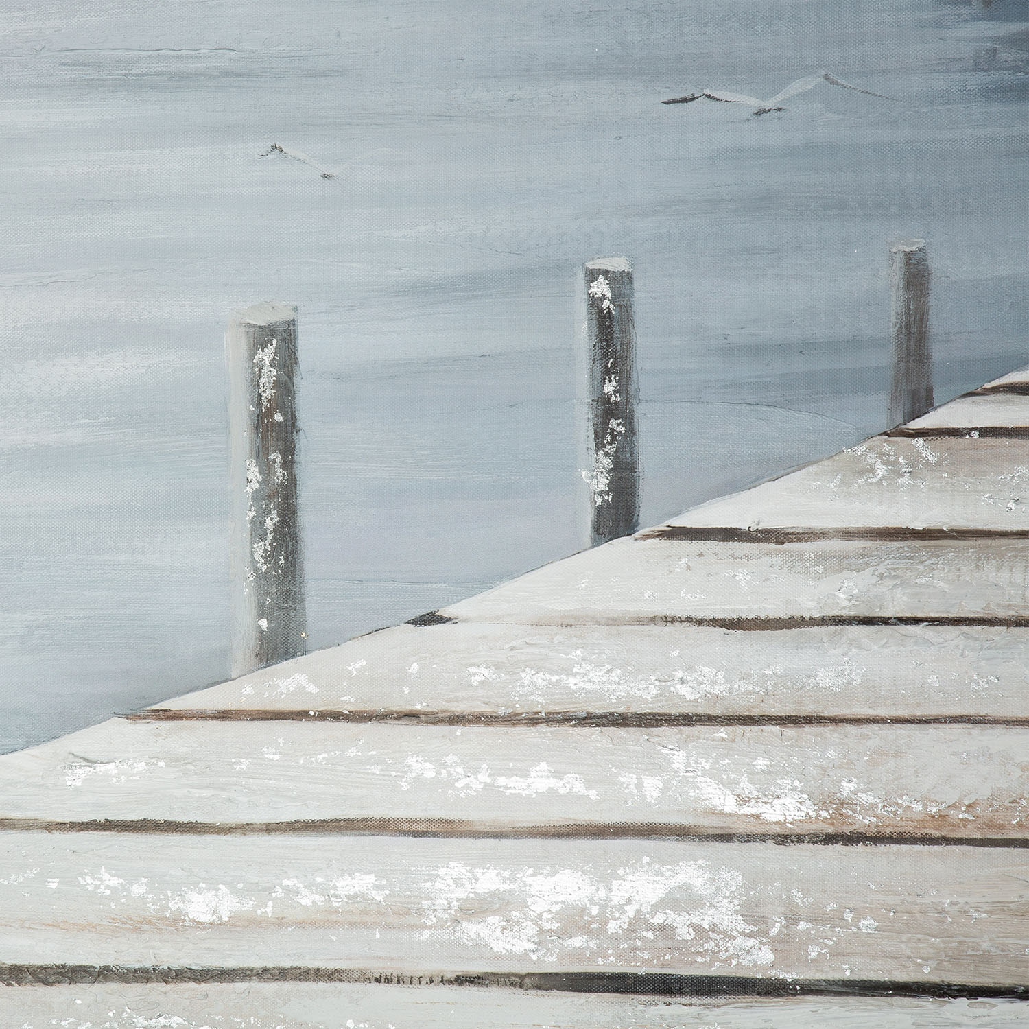 GILDE Leinwandbild »Bild rechteckig Steg« Strandbilder 1 Stk. tlg.