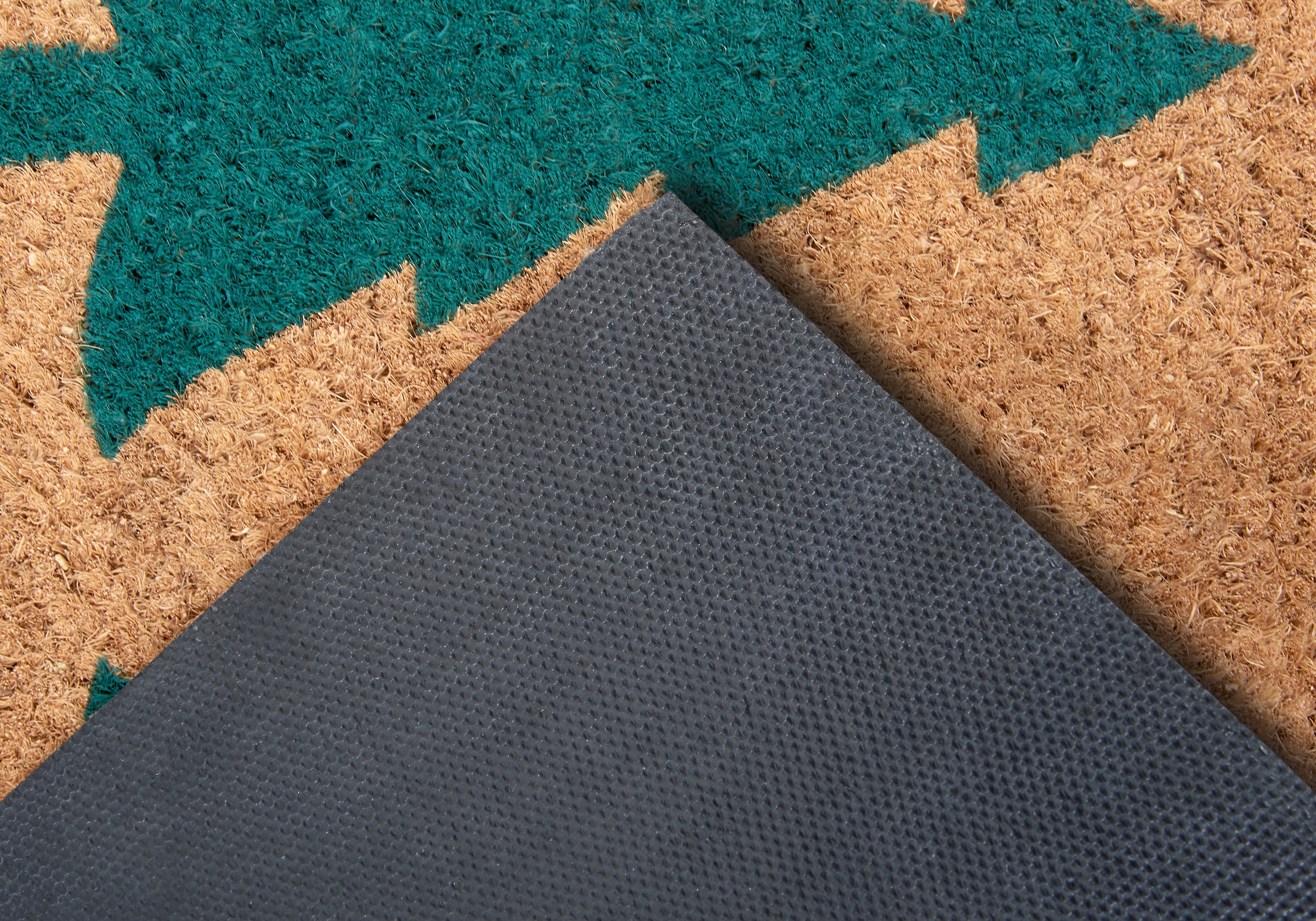 HANSE Home Fußmatte »Mix Mats Kokos Pine Trees, Türmatte«, rechteckig, 15 mm Höhe, Weihnachten, Schmutzfangmatte, Outdoor, Rutschfest, Innen, Kokosmatte