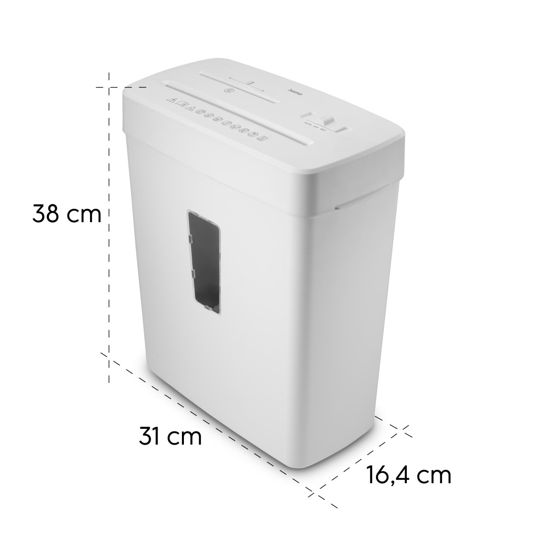 Hama Aktenvernichter »Aktenvernichter Mikroschnitt (Papier, Plastik, CDs, Korb, 5 Blatt, P5)« Mit Papierkorb, 2 x 12 mm Mini-Schnitzel, Automatik, Rücklauf