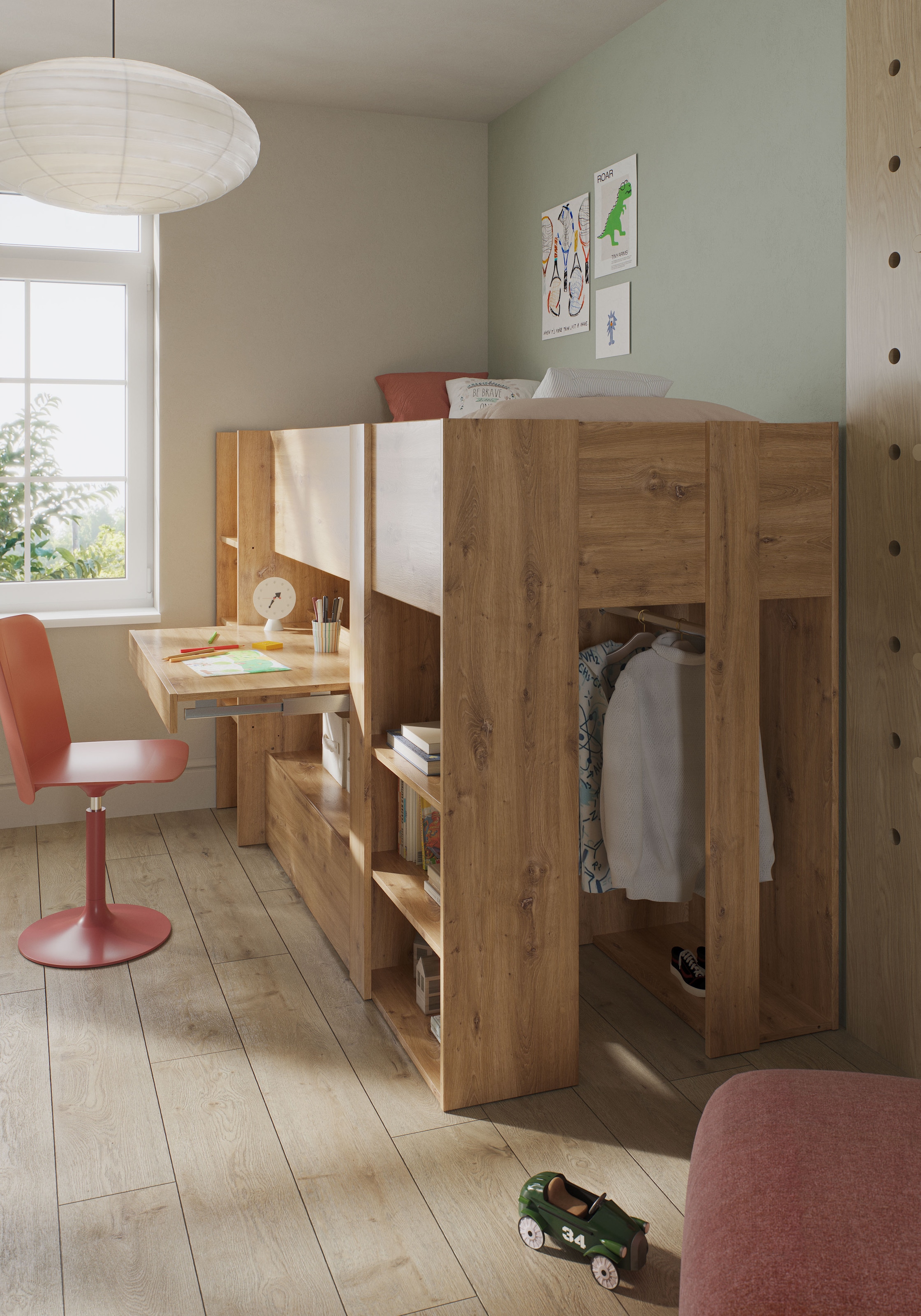 Gami Hochbett »GABIN« Hochbett All-in-One