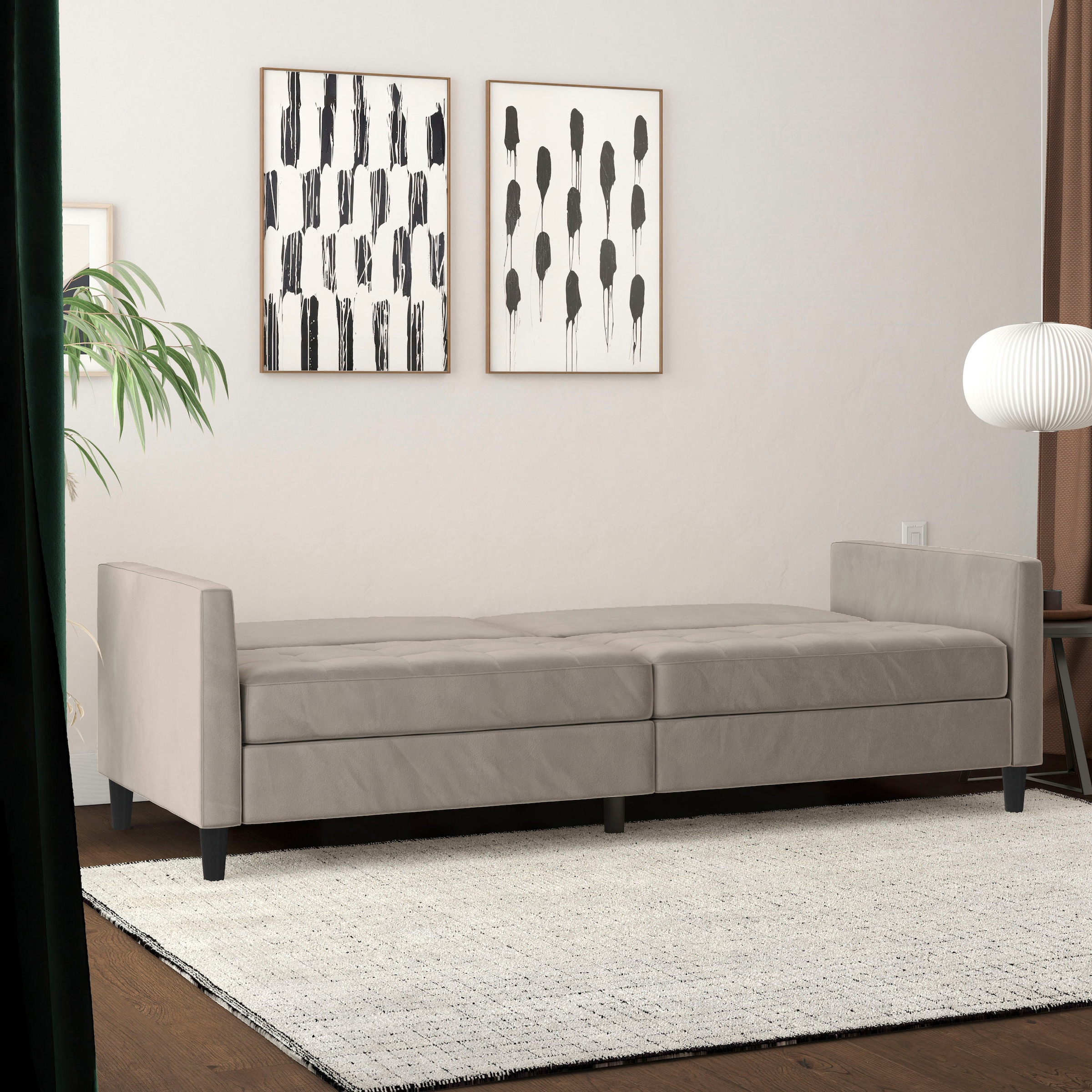 Dorel Home 3-Sitzer »Presley«, Sofa mit Bett-Funktion und verstellbarer Rückenlehne
