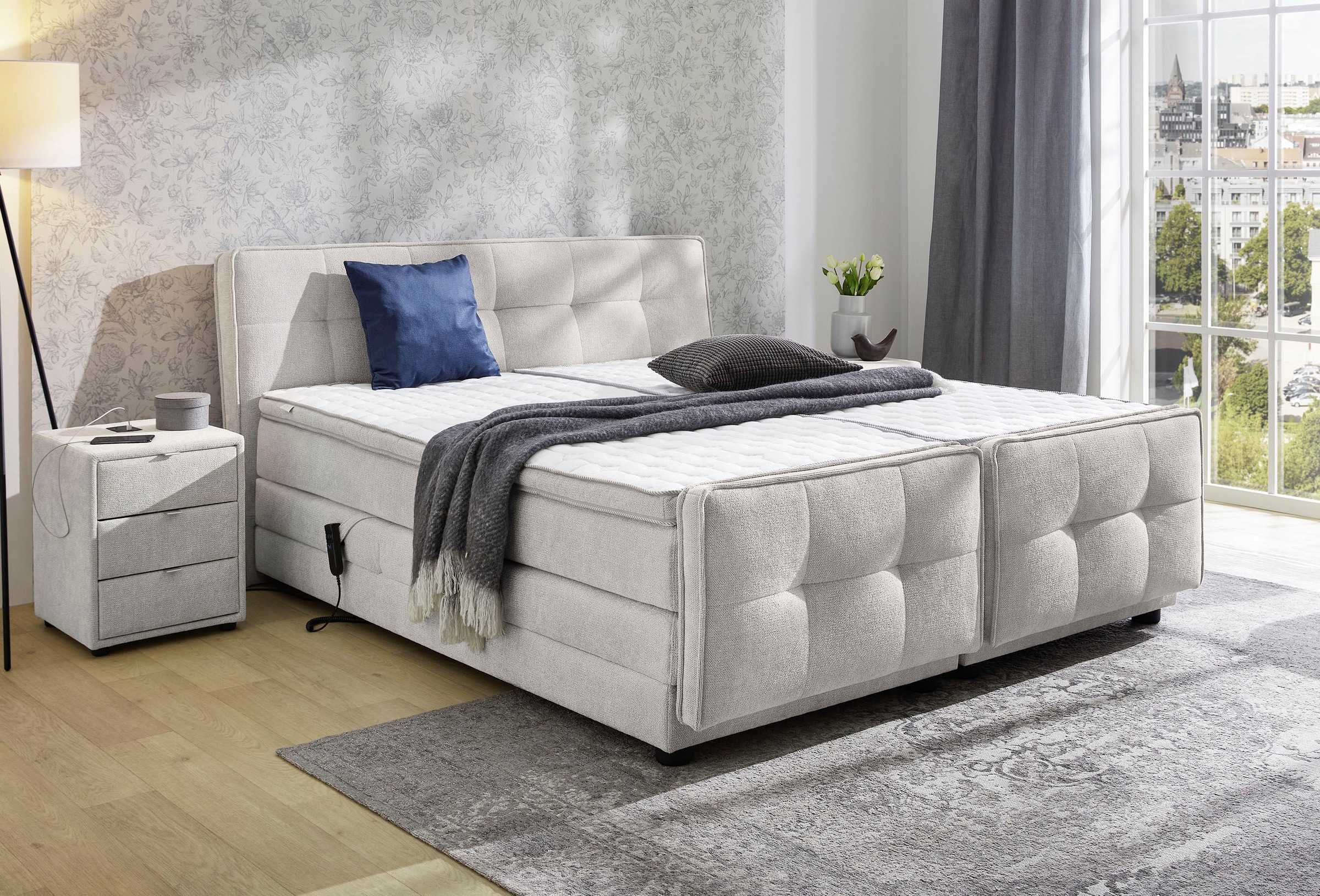 Jockenhöfer Gruppe Boxspringbett »Paloma, Kopf- und Fussteil elektromotoris günstig online kaufen