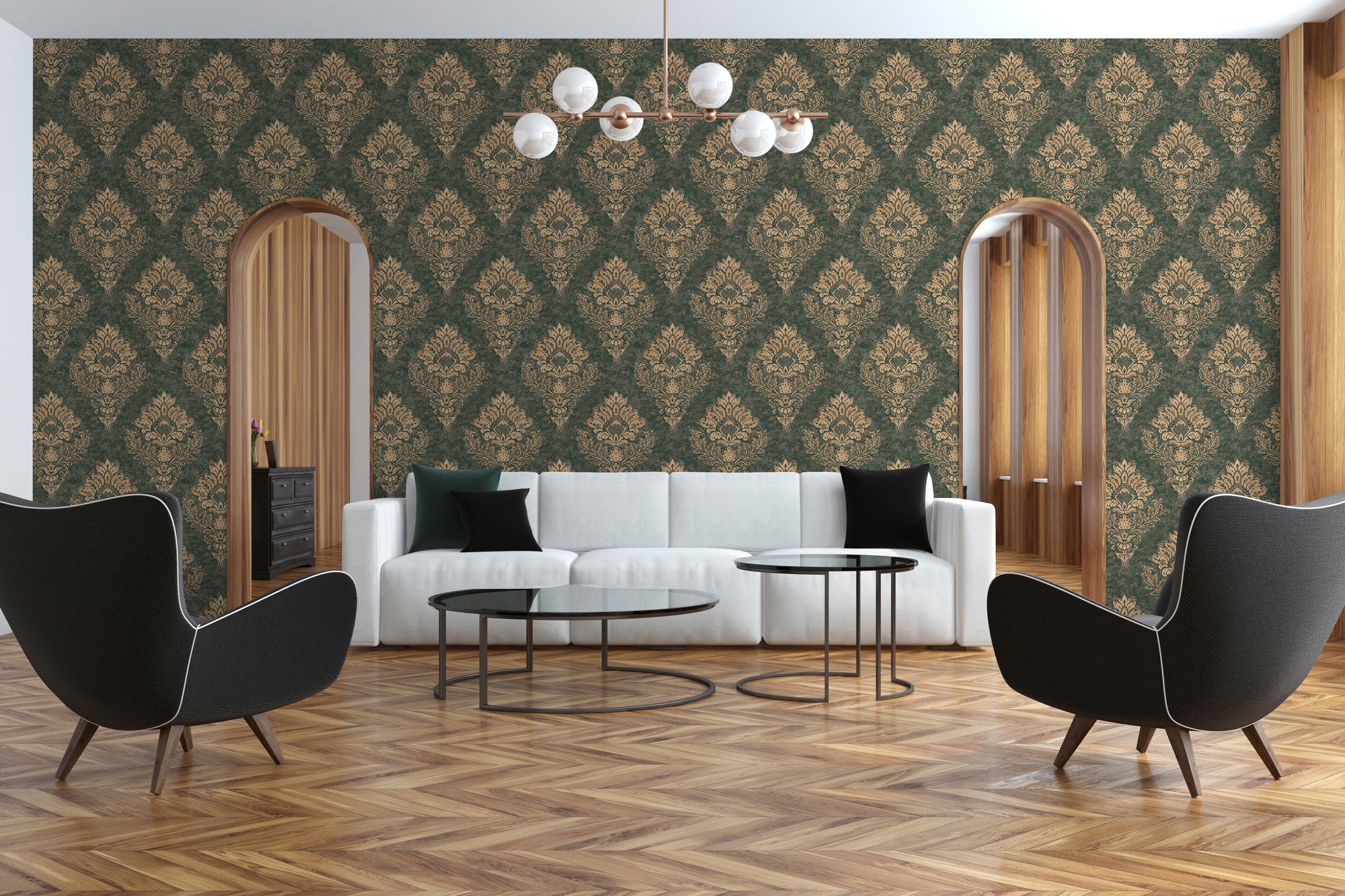 living walls Vliestapete »Metropolitan Stories, Alena St. Petersburg«, Barock-ornamental-gemustert, Ornament Tapete Barock Tapeten Wohnzimmer Schlafzimmer Küche Flur Büro