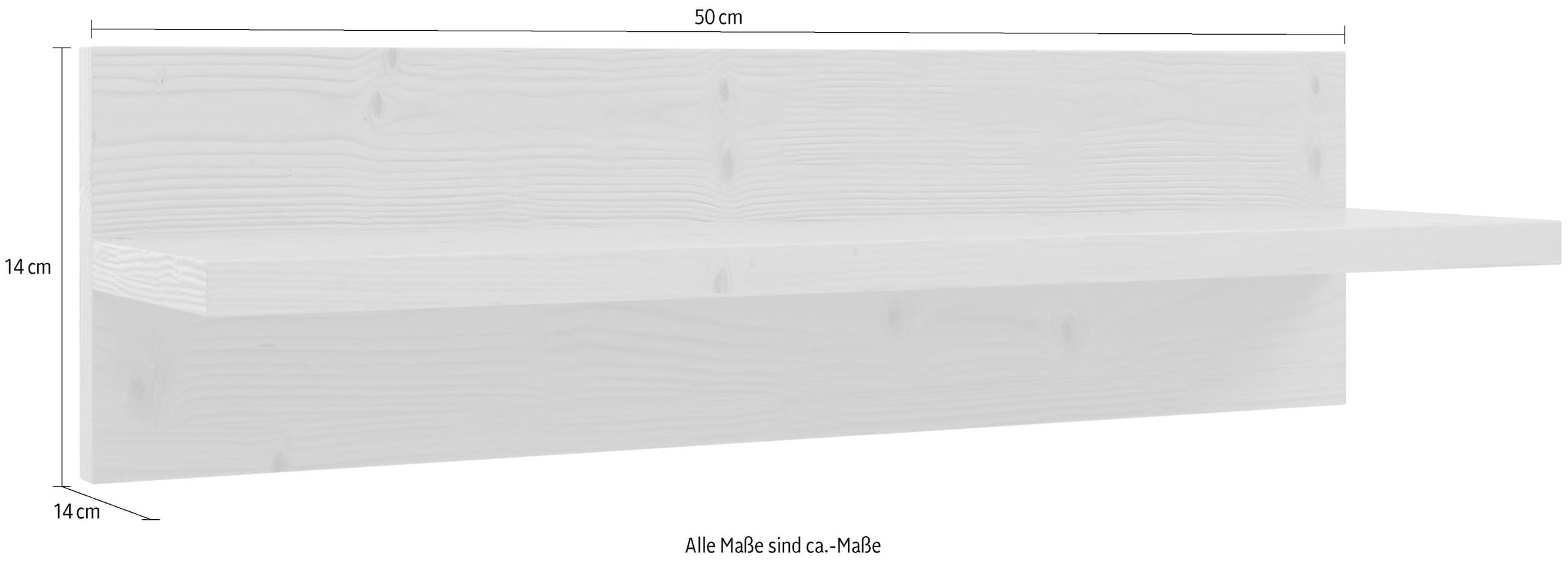 Home affaire Wandregal »Alba«, Breite 50 cm, Kiefer massiv