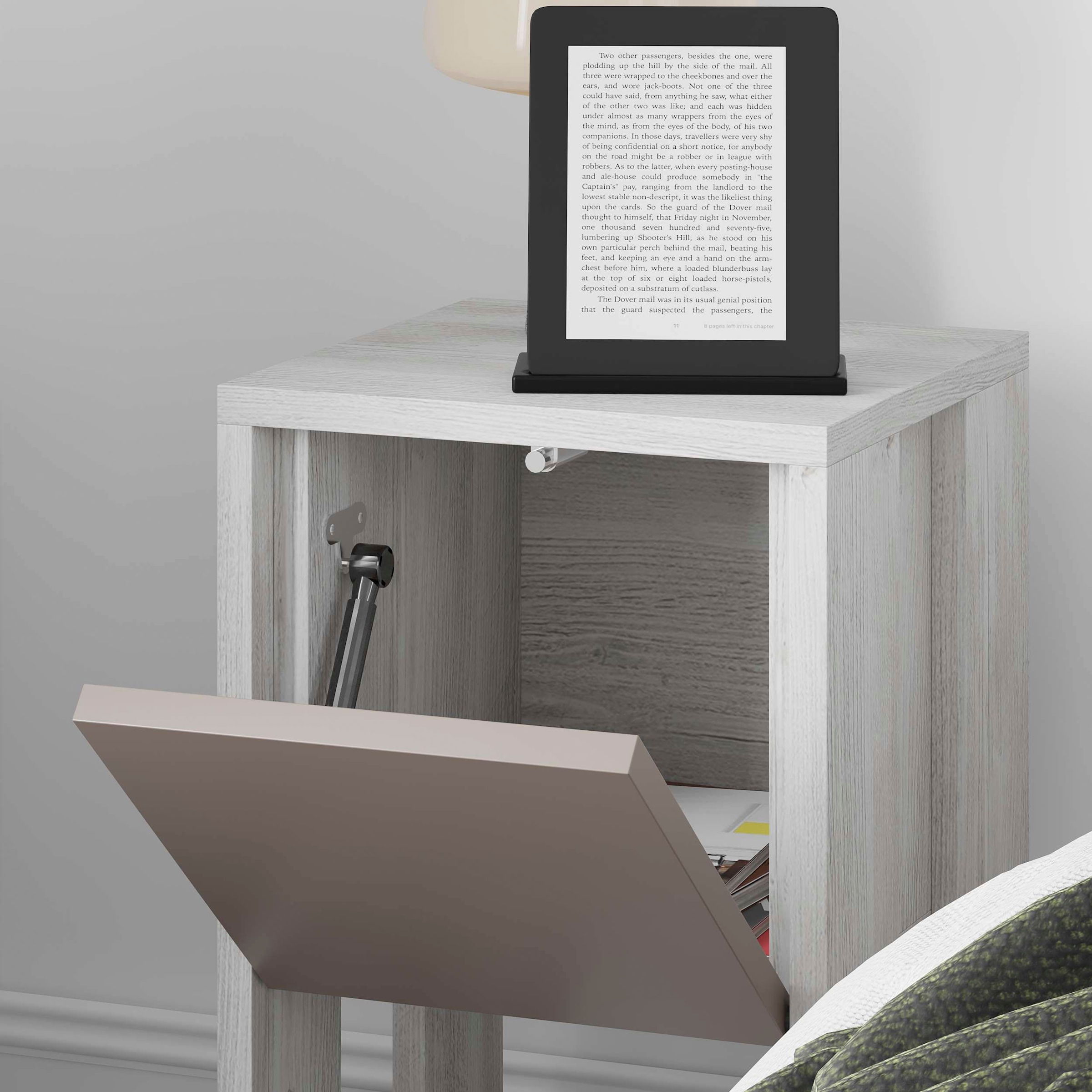 Decortie Nachttisch »EMA NACHTTISCH«, (Packung, 1 St.), Leichte Montage, Lagerung, Platzsparend