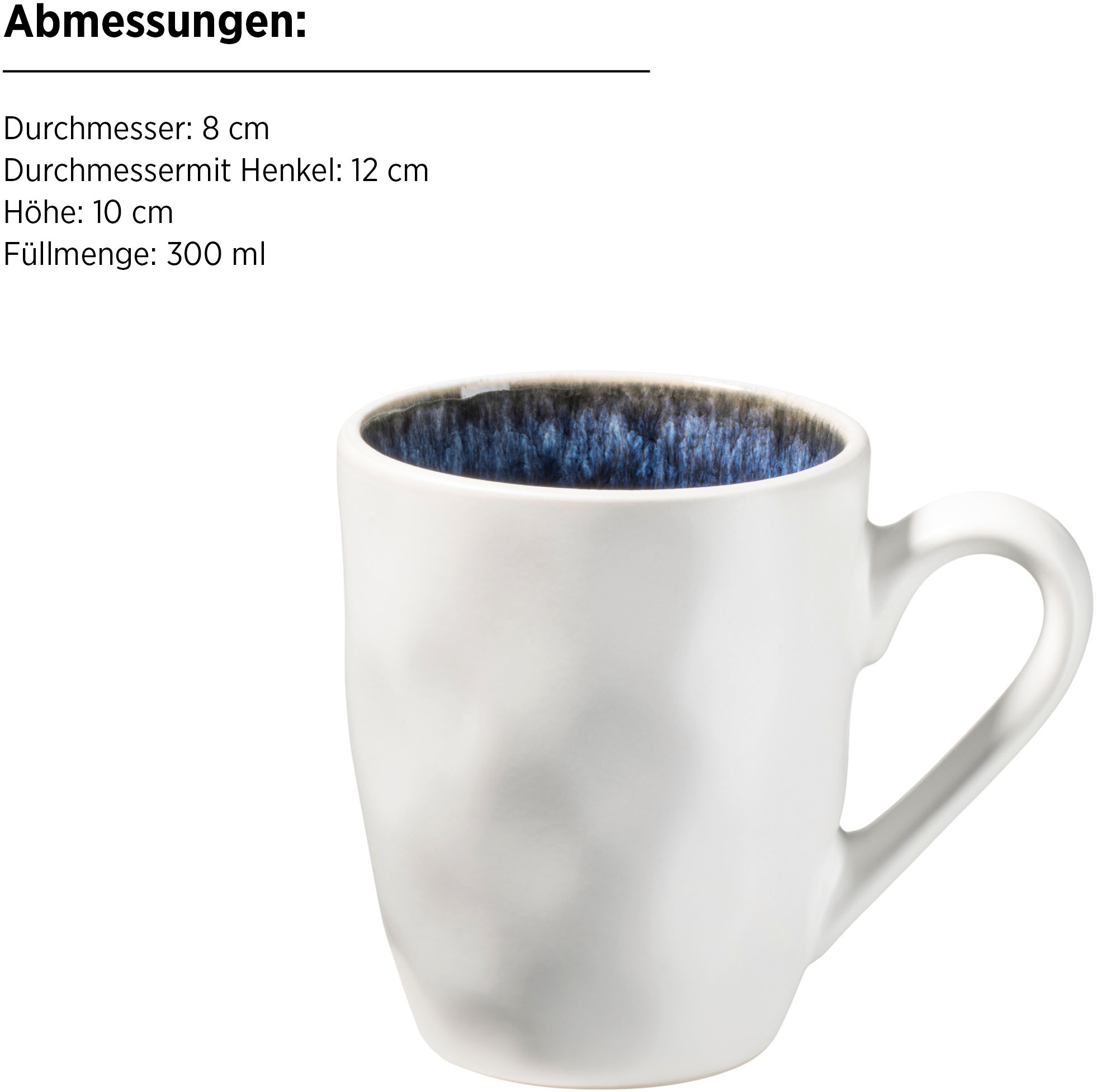 MÄSER Kombiservice »FROZEN, Kombiservice, Steinzeug«, (Set, 16 tlg.), Geschirr-Set, Service
