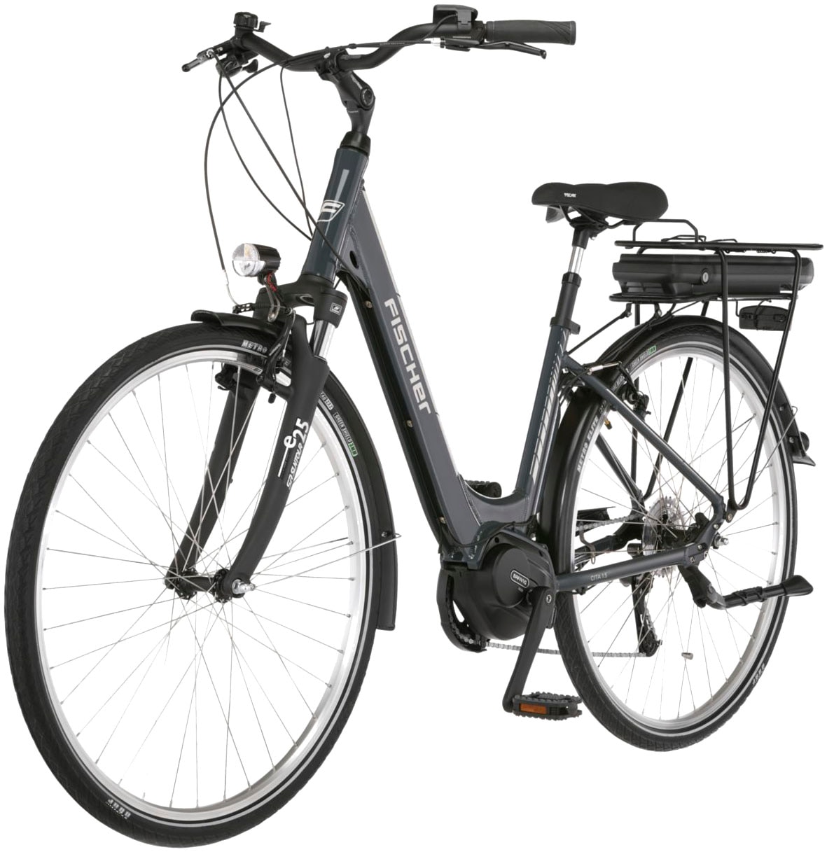 FISCHER Fahrrad E-Bike »CITA 1.5 418 44«, 8 Gang, Shimano, Acera, Mittelmotor 250 W, (Schloss)