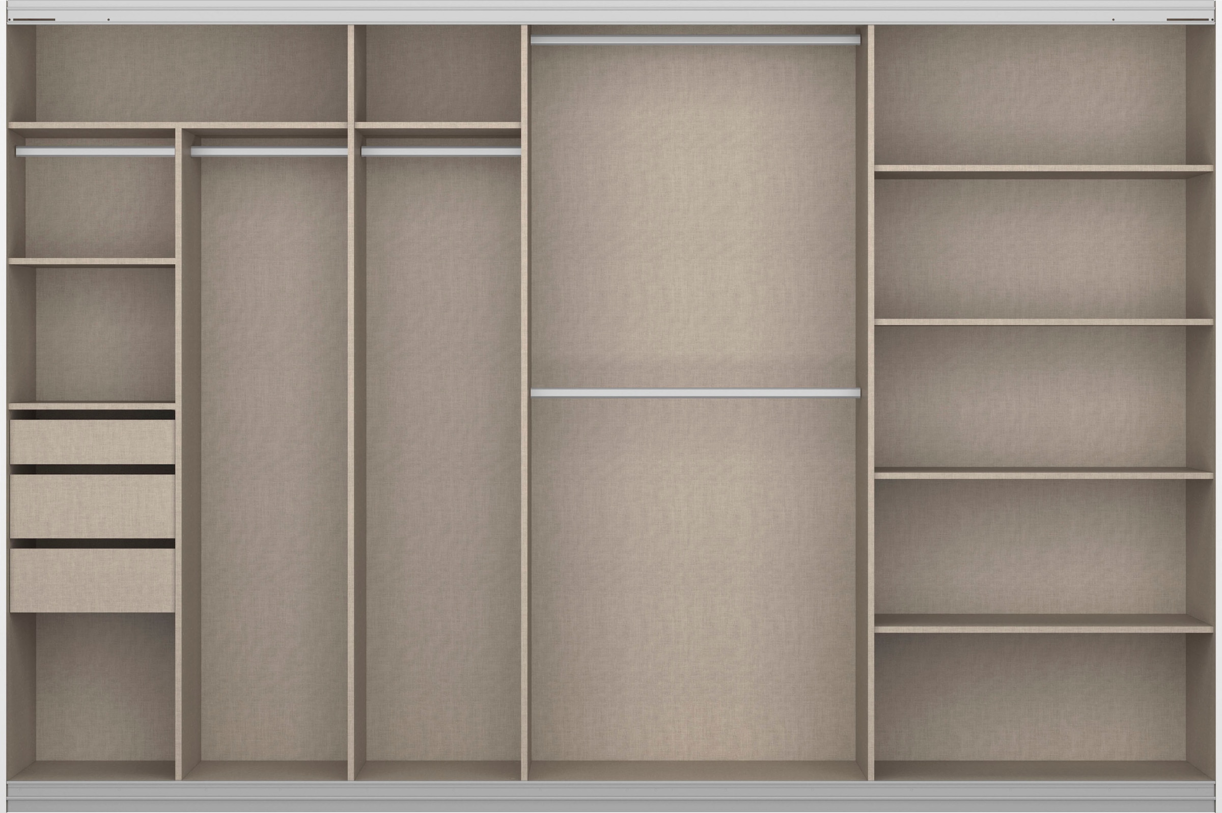 rauch Schwebetürenschrank »Kleiderschrank Schrank Garderobe TOPSELLER OTELI inkl. Inneneinteilung«, mit 3 Innenschubladen sowie zusätzlichen Einlegeböden MADE IN GERMANY