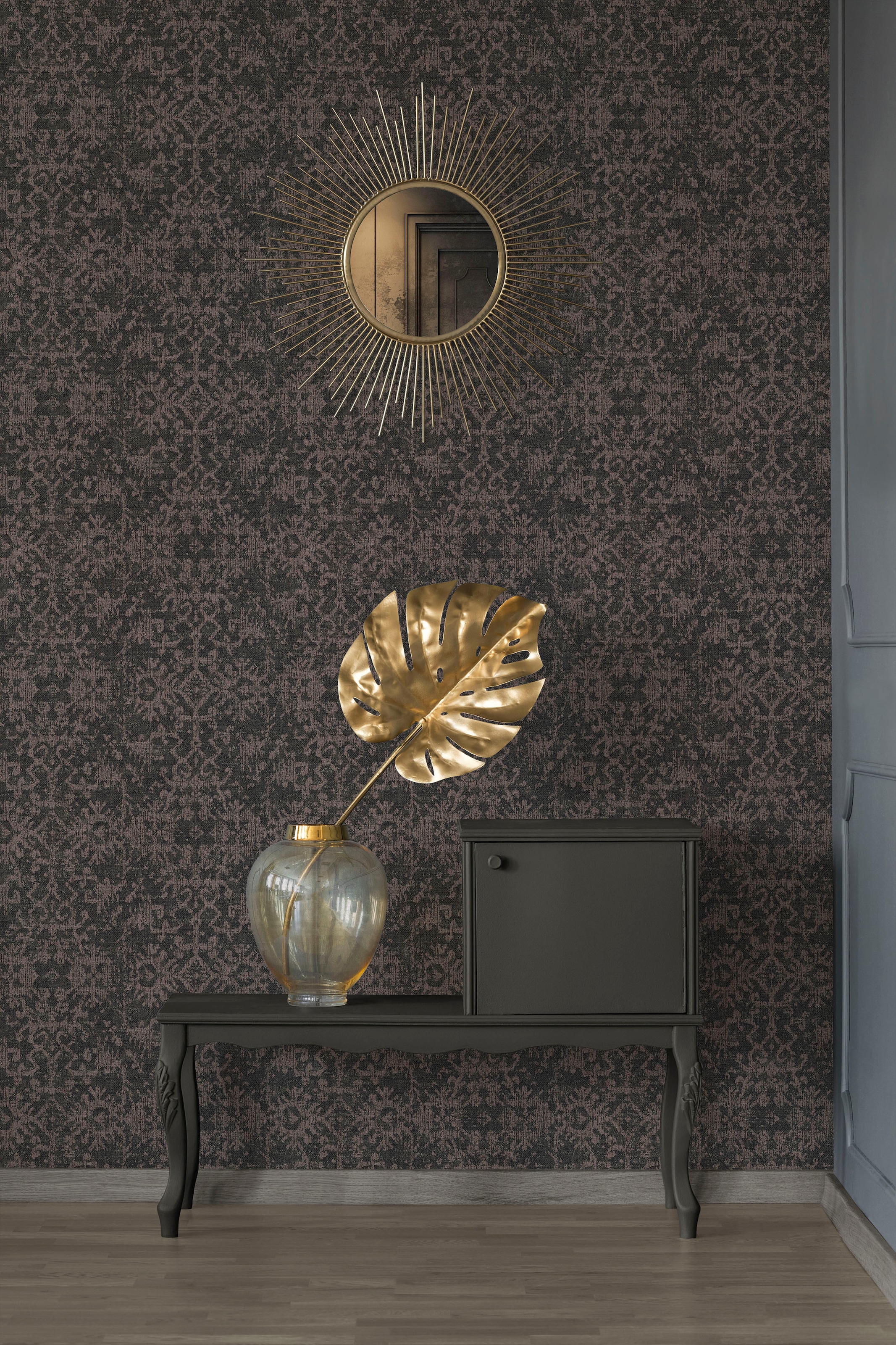 living walls Vliestapete »Desert Lodge«, Ethnomuster-Barock-ornamental, Tapete Ethno Tapeten Wohnzimmer Schlafzimmer Küche modern Design Optik