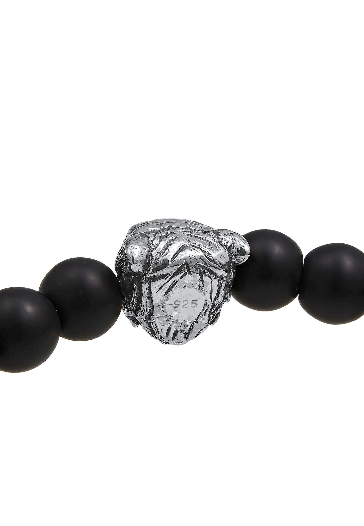Kuzzoi Armband »Herren Tiger Onyx Schwarz 925 Sterling Silber«
