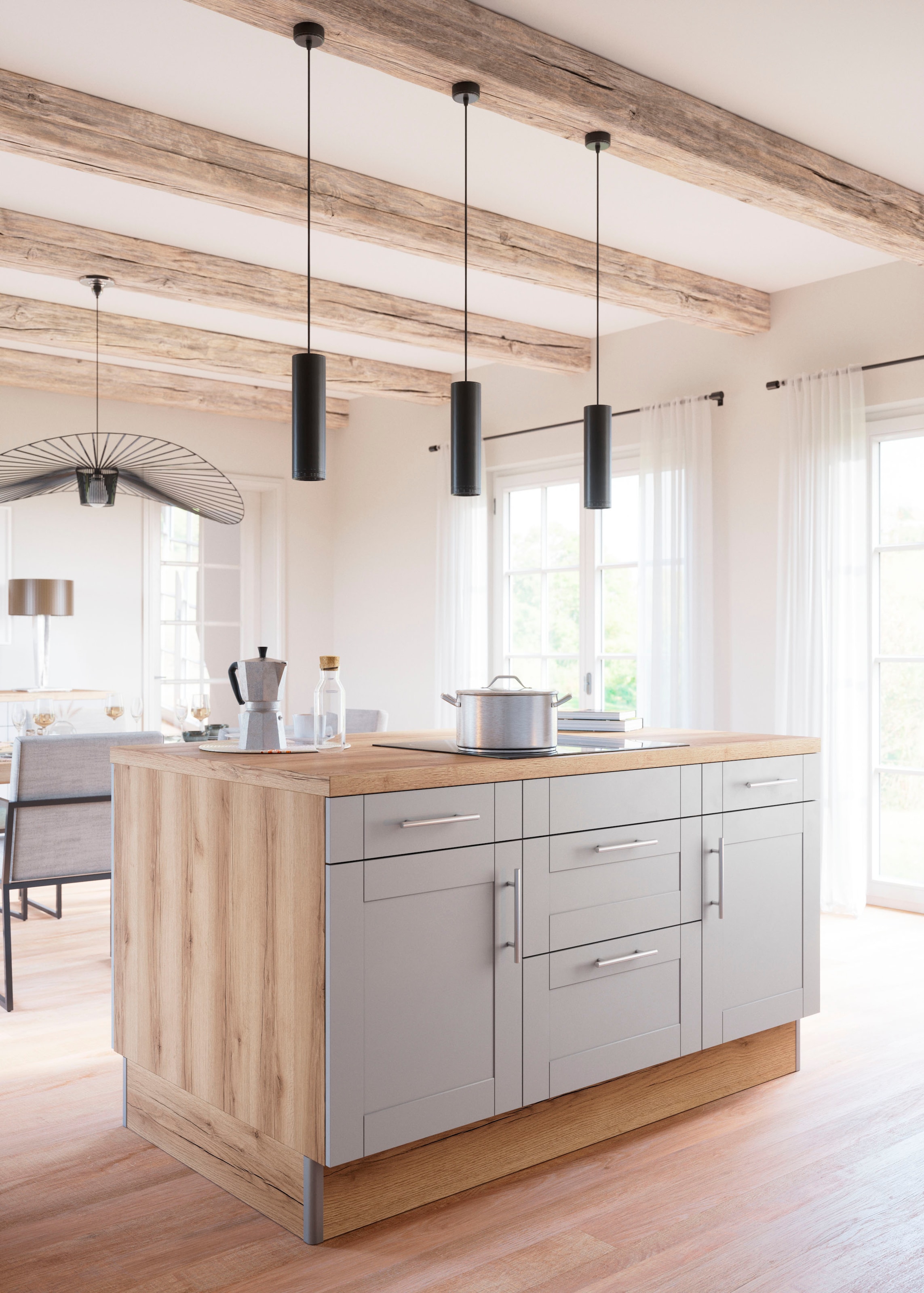 KOCHSTATION Kochinsel »KS-Ahus« Kücheninsel, Breite 160 cm, wahlw. mit E-Ge günstig online kaufen