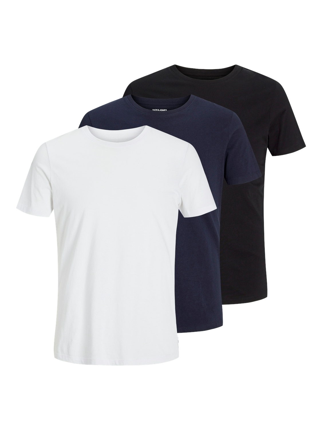 Jack & Jones Rundhalsshirt »JJEORGANIC BASIC TEE SS O-NE 3PK MP NOOS«, (Packung, 3 tlg.)