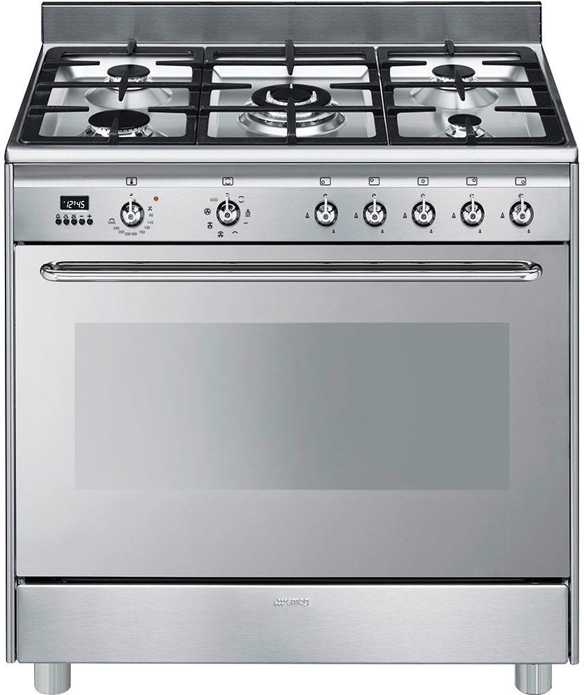 Smeg Gas-Standherd »SCD90MFX9-1«, mit Backauszug