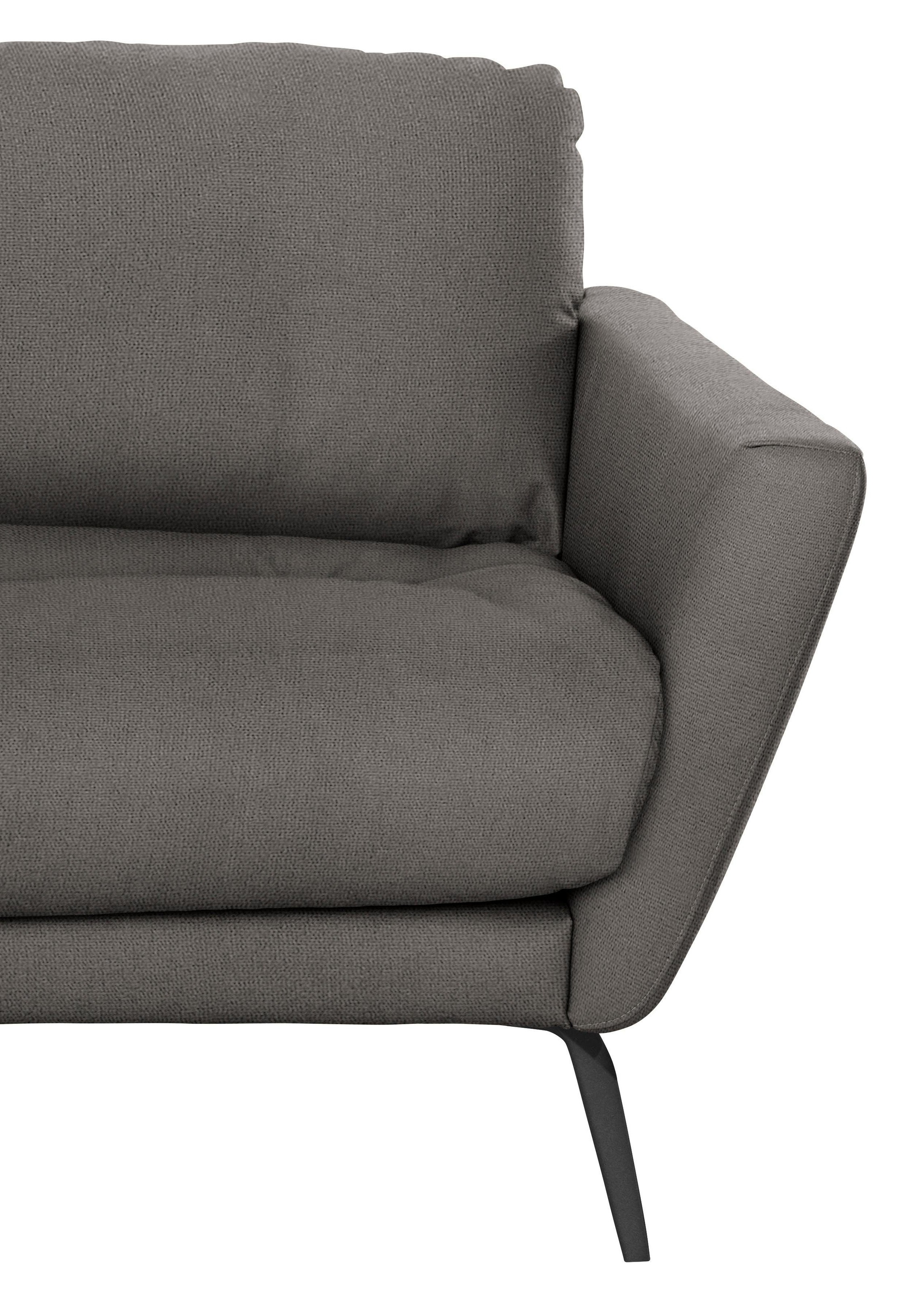W.SCHILLIG Big-Sofa »softy«, mit dekorativer Heftung im Sitz, Füße schwarz pulverbeschichtet