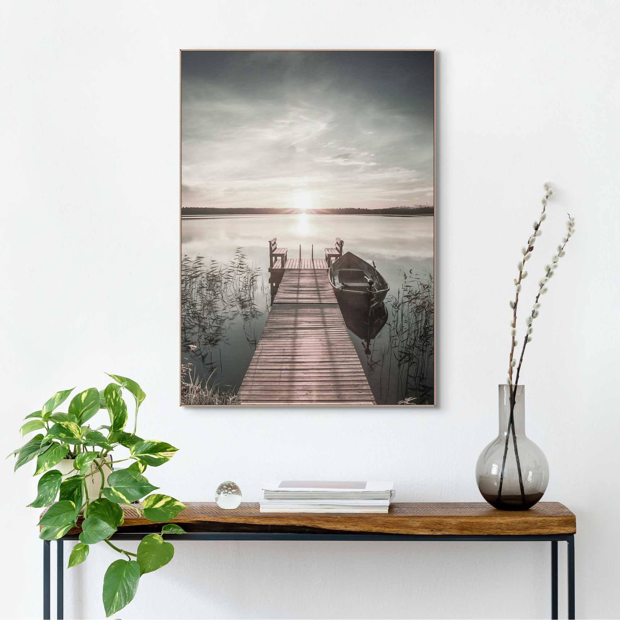 Reinders! Wandbild »Slim Frame Wood 50x70 Scandic Jetty« günstig online kaufen