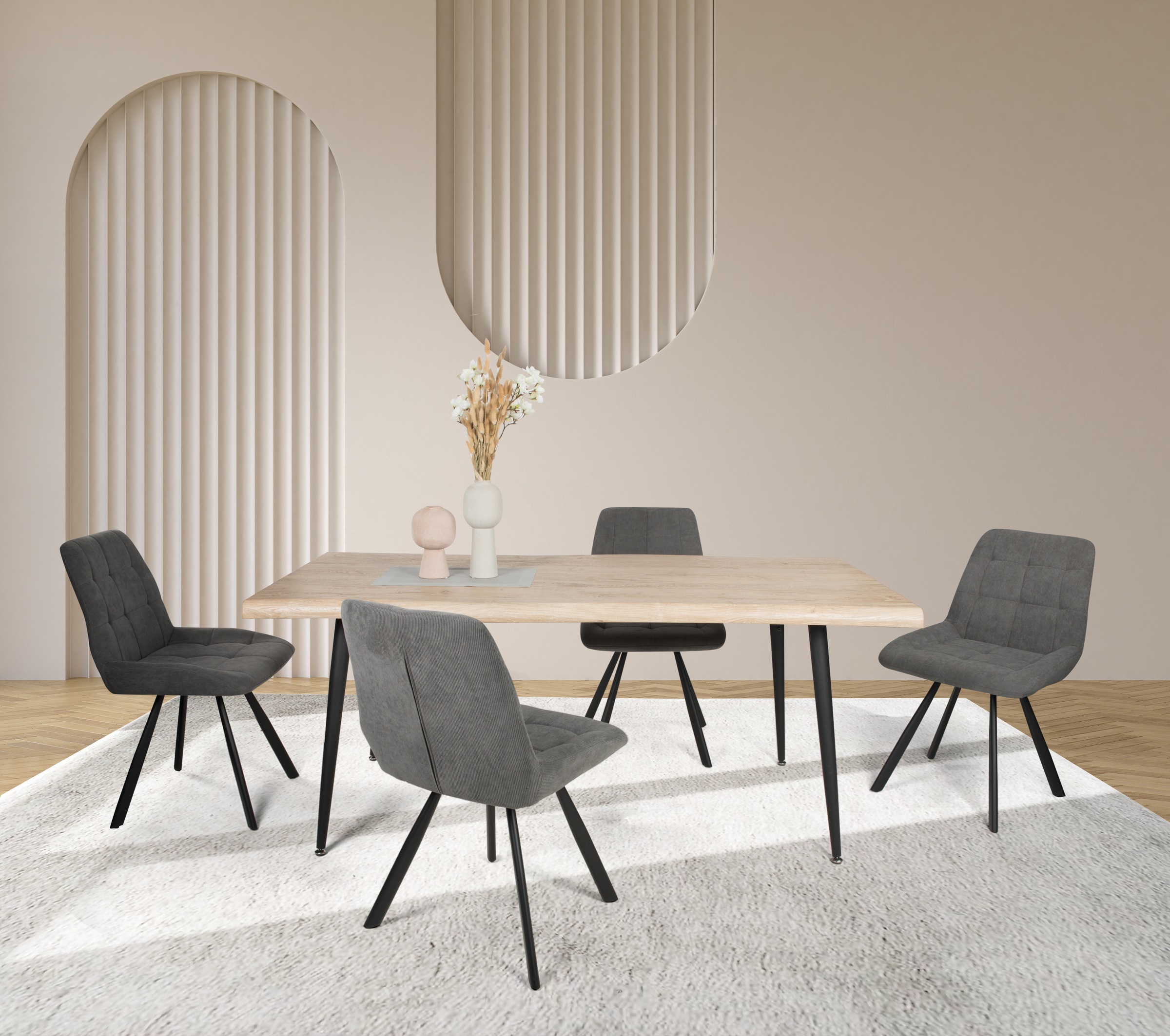 Duo Collection Essgruppe »Esszimmergruppe Tailin & Elli« Set, 5-tlg., 5 Stk günstig online kaufen