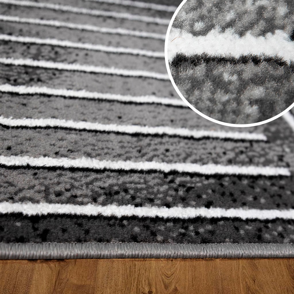 my home Teppich »Lysandra«, rechteckig, 8 mm Höhe, 3D-Effekt, softer Kurzflor, pflegeleicht, leichter Glanz, Scandi-Look