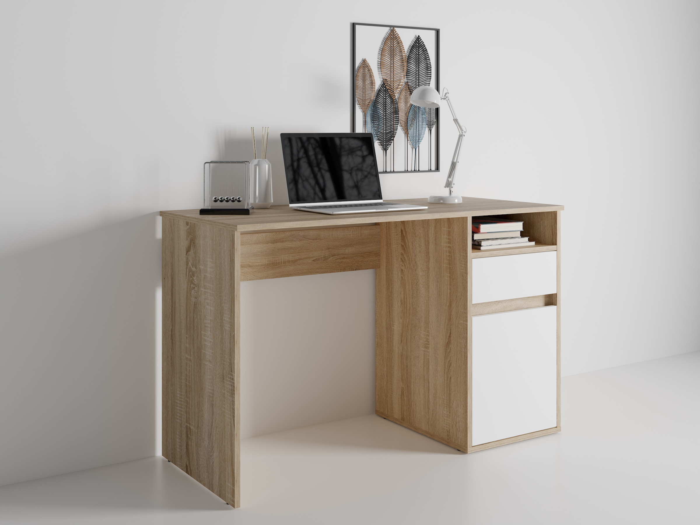 INOSIGN Schreibtisch »Tinsley«, mit Schublade, und Tür, Breite 120 x53 cm