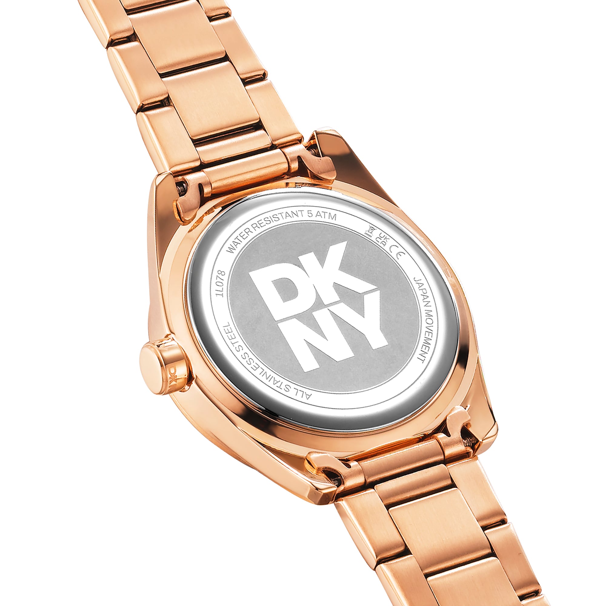 DKNY Quarzuhr »Chambers Multi Glitz« Armbanduhr, Damenuhr, Edelstahlarmband, analog, Tag