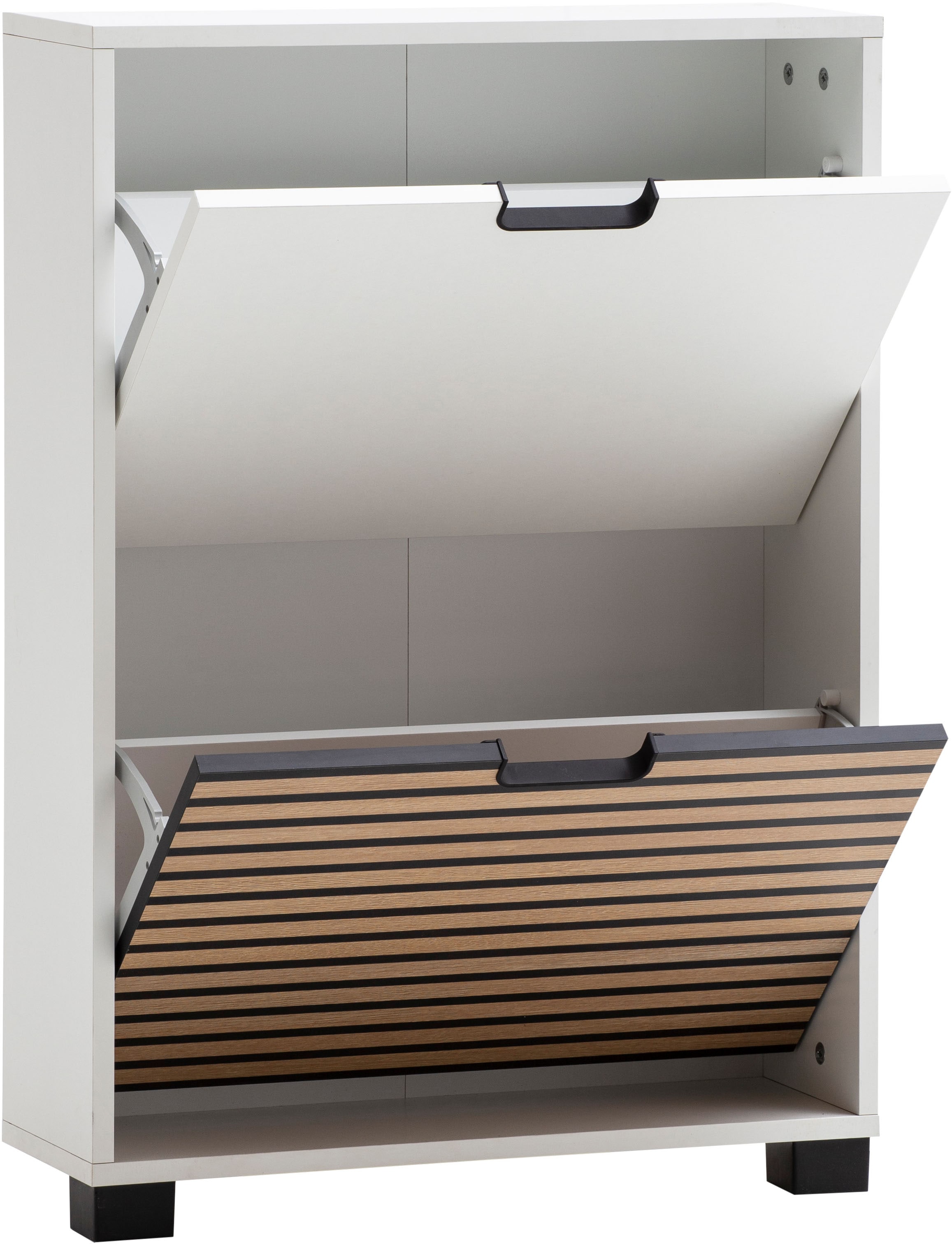 Schildmeyer Schuhschrank »Ryker Schuhschrank, Breite 59 cm« 1 Stk. tlg. eine Klappe in Akustikplatten-Optik, Platz für 6 Paar Schuhe