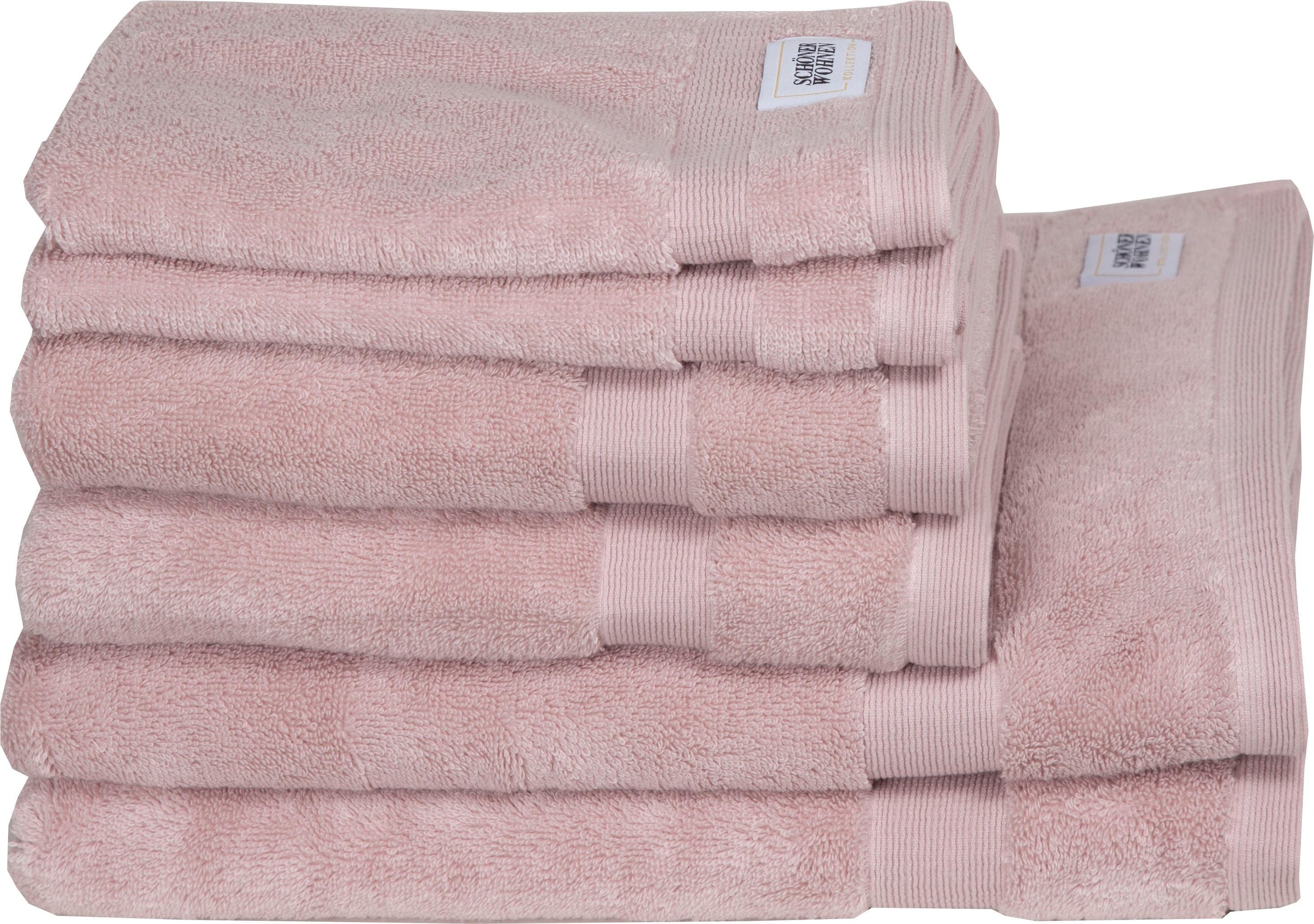 SCHÖNER WOHNEN-Kollektion Handtuch Set »Cuddly«, 6 Airtouch-Qualität bestellen und trocknende schnell bequem tlg., Frotteevelours, schnell Set