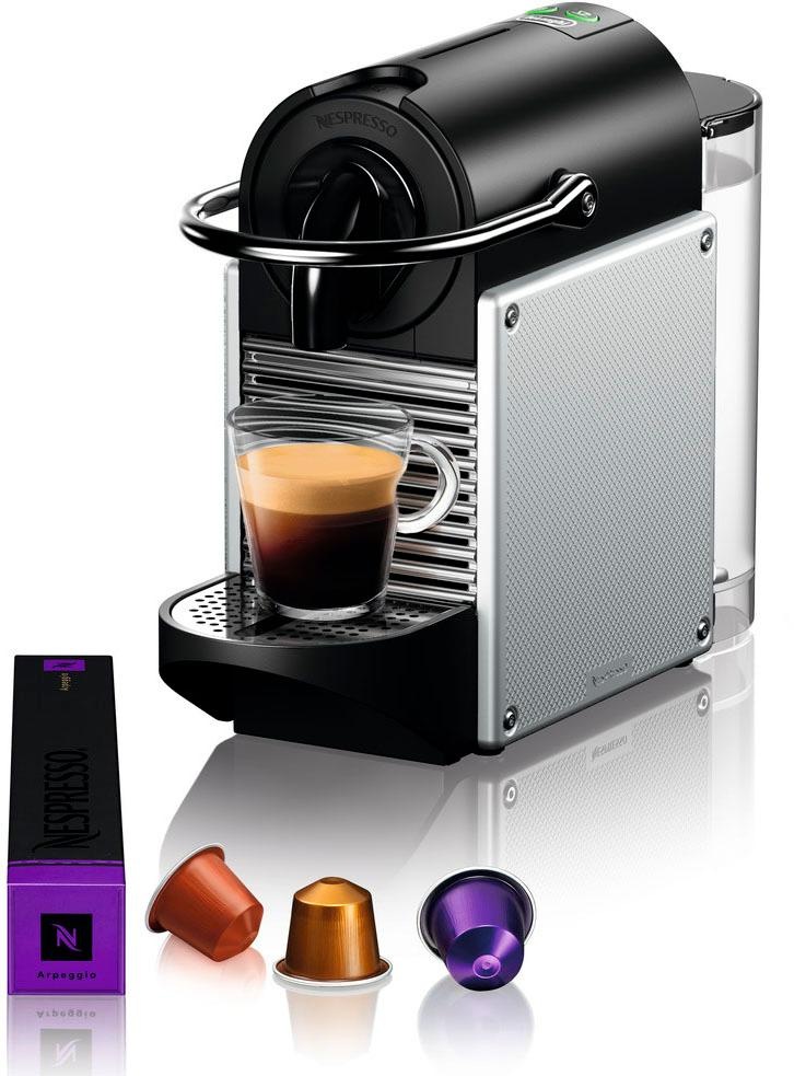 Nespresso Kapselmaschine De'Longhi Pixie EN 124.S, nur 11 cm breit mit  Seitenteilen aus recycelten Nespressokapseln jetzt im %Sale
