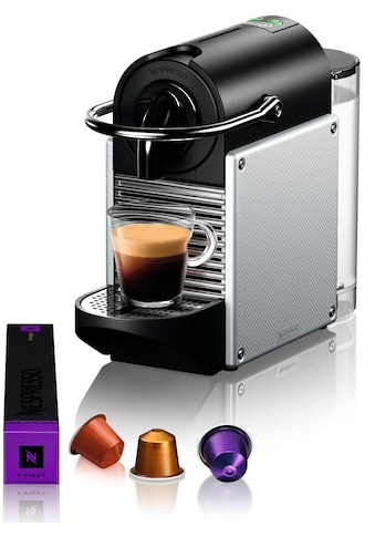 Kapselmaschine »Pixie EN 124.S von DeLonghi, Silber«, inkl. Willkommenspaket mit 7...