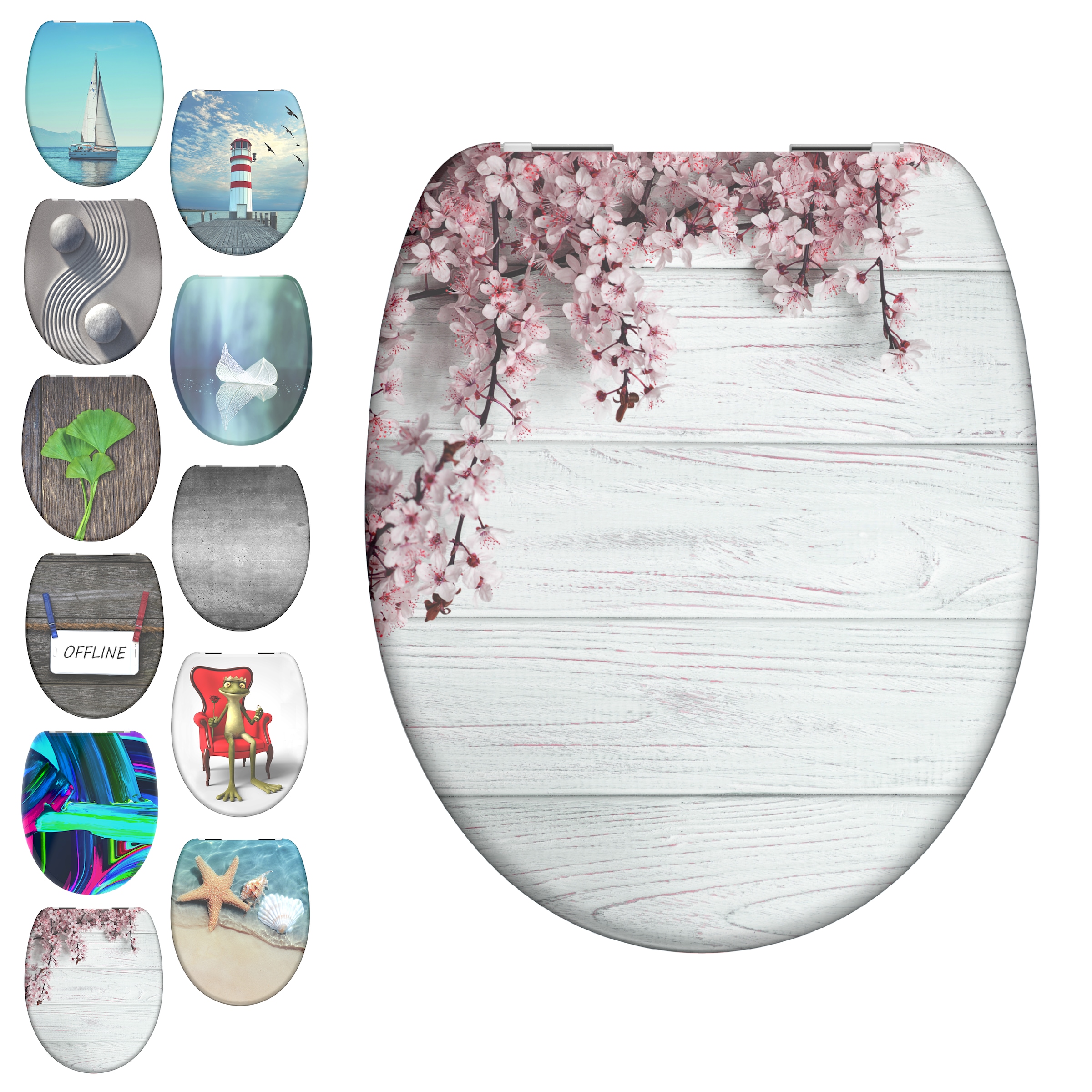 Schütte WC-Sitz »Blumen« bruchsicher und kratzfest, Absenkautomatik, Standardmaß