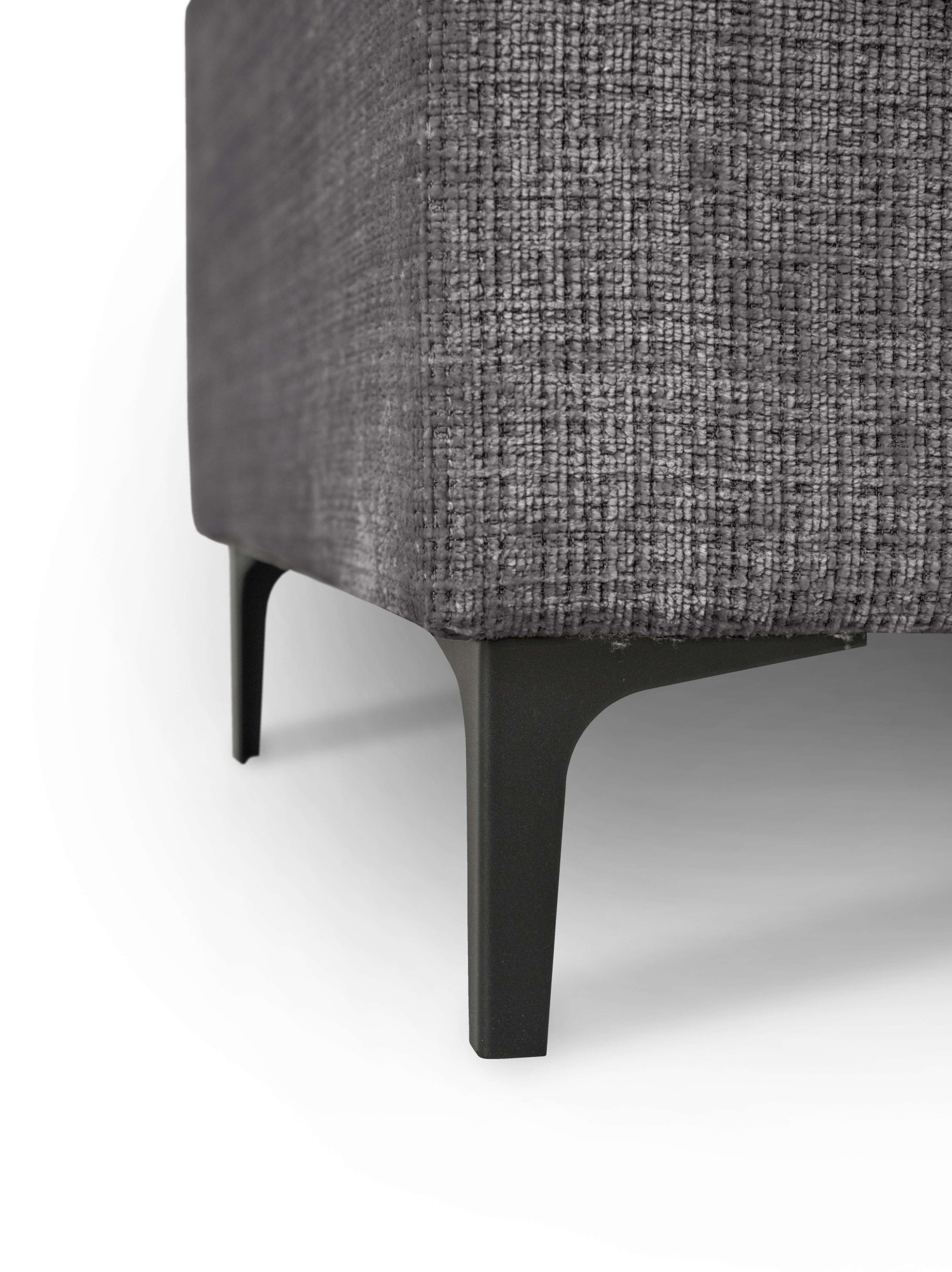 Places of Style 2-Sitzer »Kompaktsofa Oland, Struktur, Flachgewebe, Luxus-Microfaser, Boucle«, 164 cm, Wellenunterfederung, Skandi-Design, Metallfüße