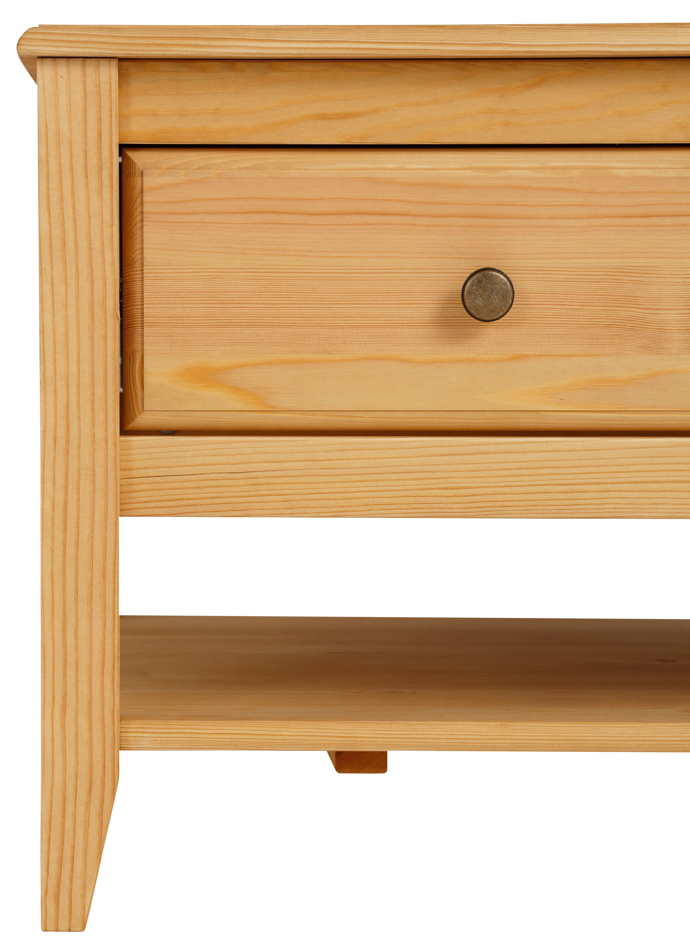 Home affaire Couchtisch »Leonis«, Breite 89 cm, mit Schubladen und Ablageboden, aus massiver Kiefer