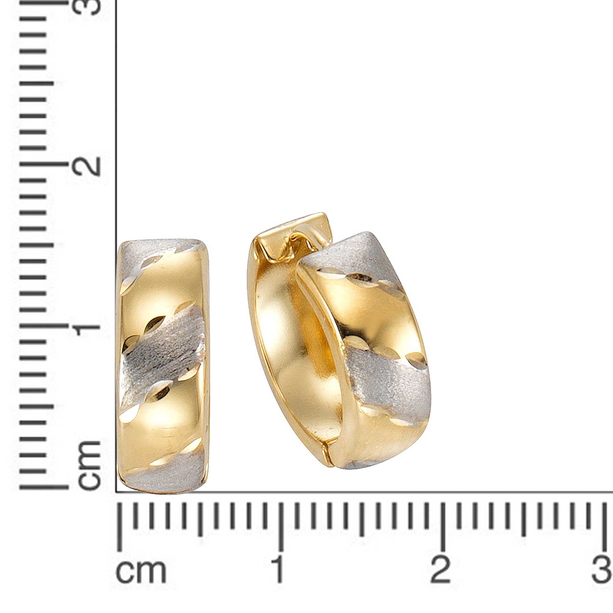 Vivance Paar Creolen »333 Gold zweifarbig 15mm«