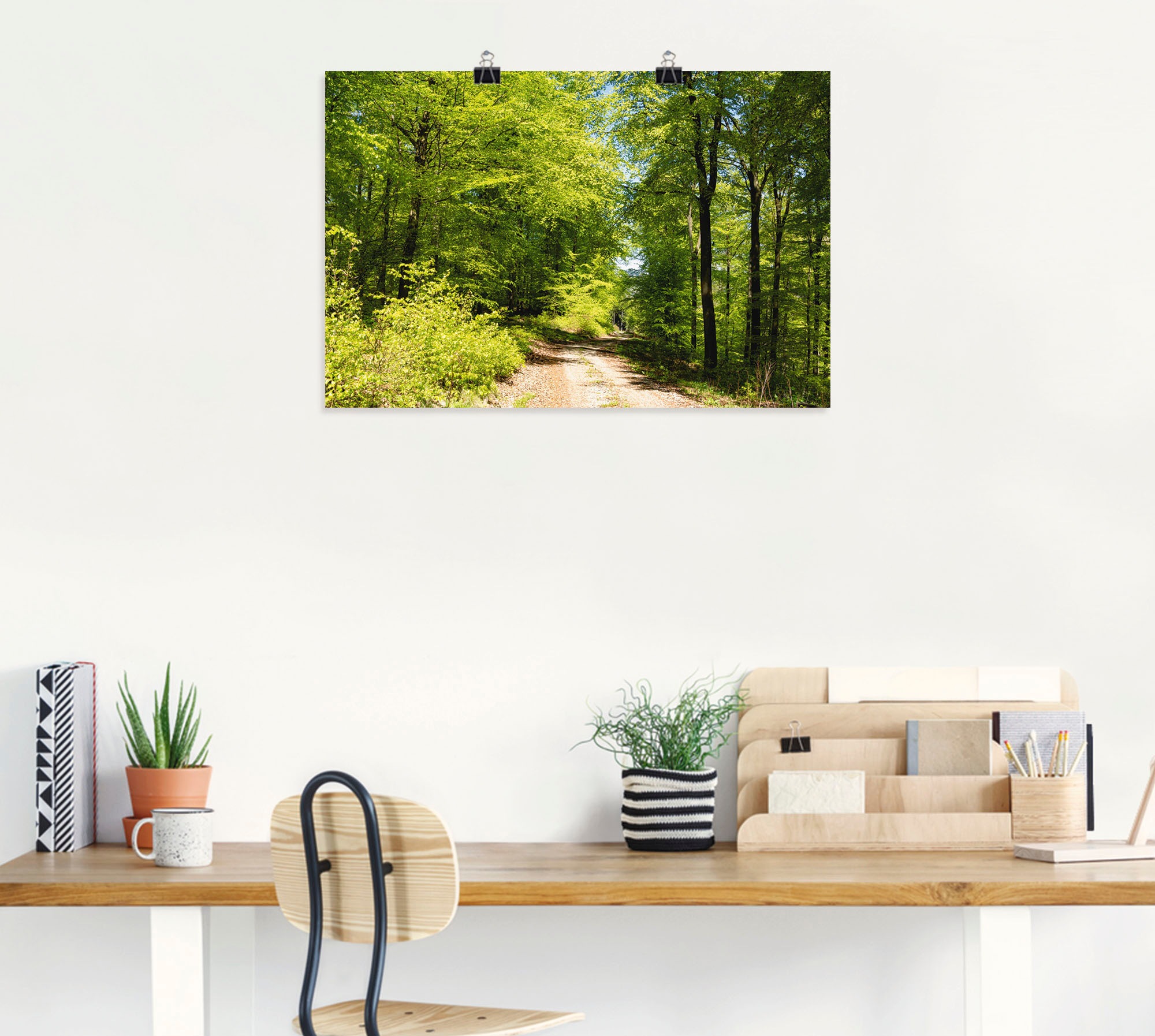 Artland Wandbild »Blauer Himmel über dem Wald im Mai«, Wald, (1 St.), als Leinwandbild, Poster in verschied. Größen
