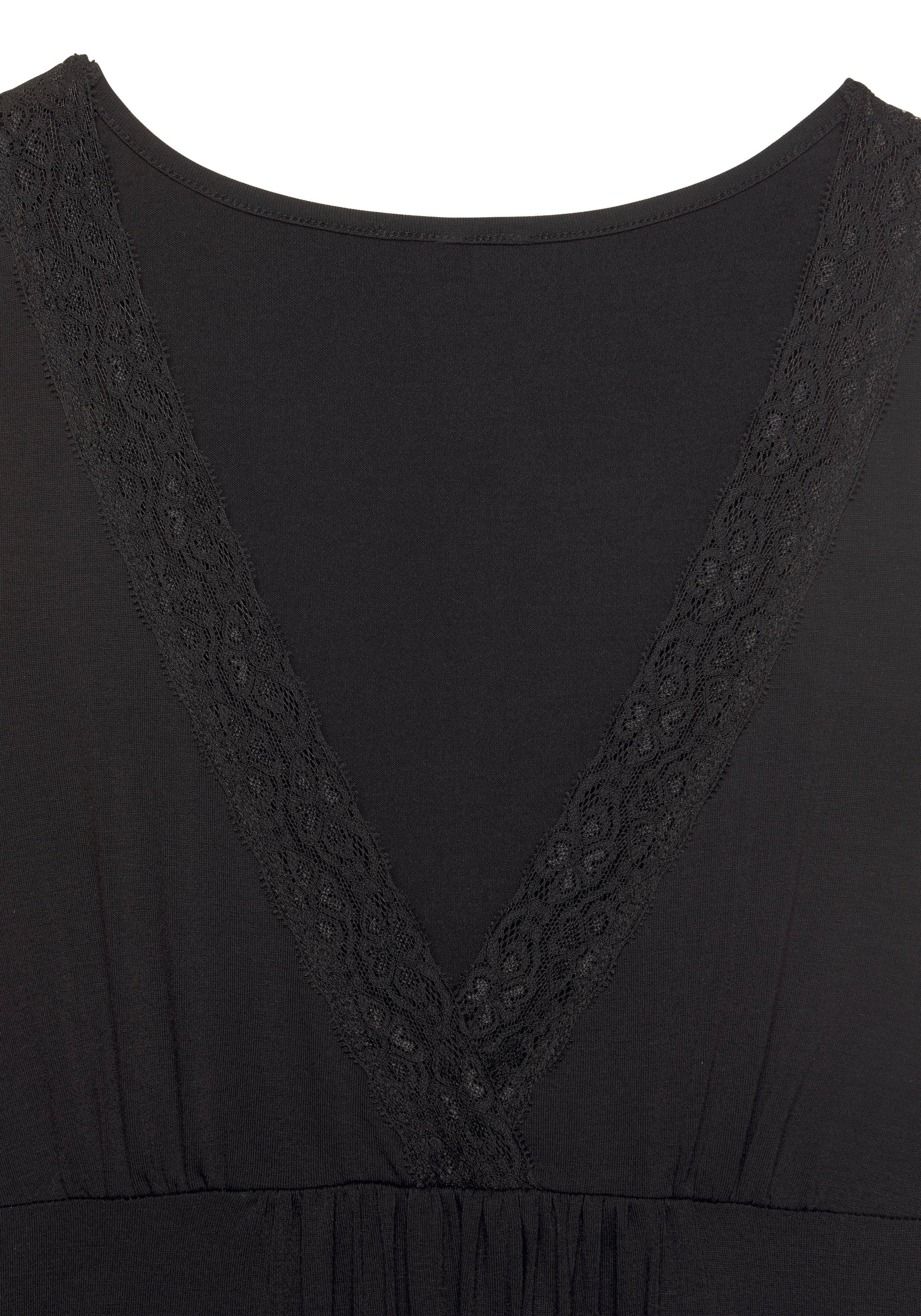 LASCANA Nachthemd, mit eleganter elastischer Spitze