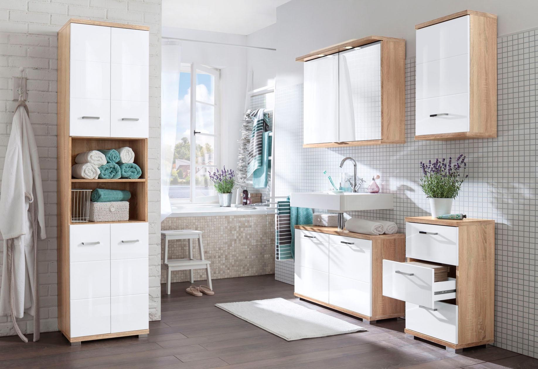 Homexperts Unterschrank »Nusa«, Breite 35 cm, Badezimmerschrank mit Metallgriffen, 3 Schubladen