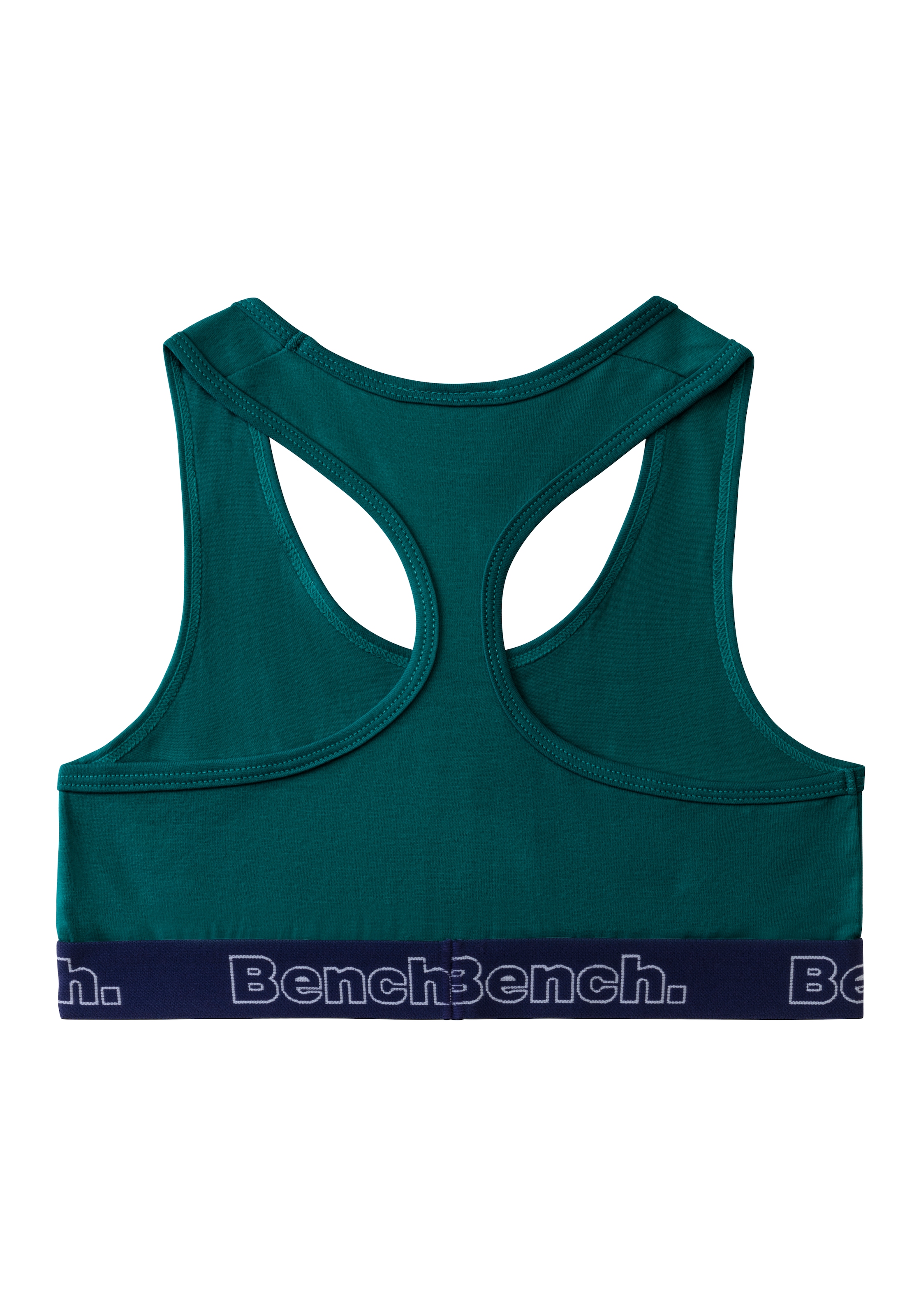 Bench. Bustier Packung, 3 mit kontrastfarbigem Bündchen und Racerback