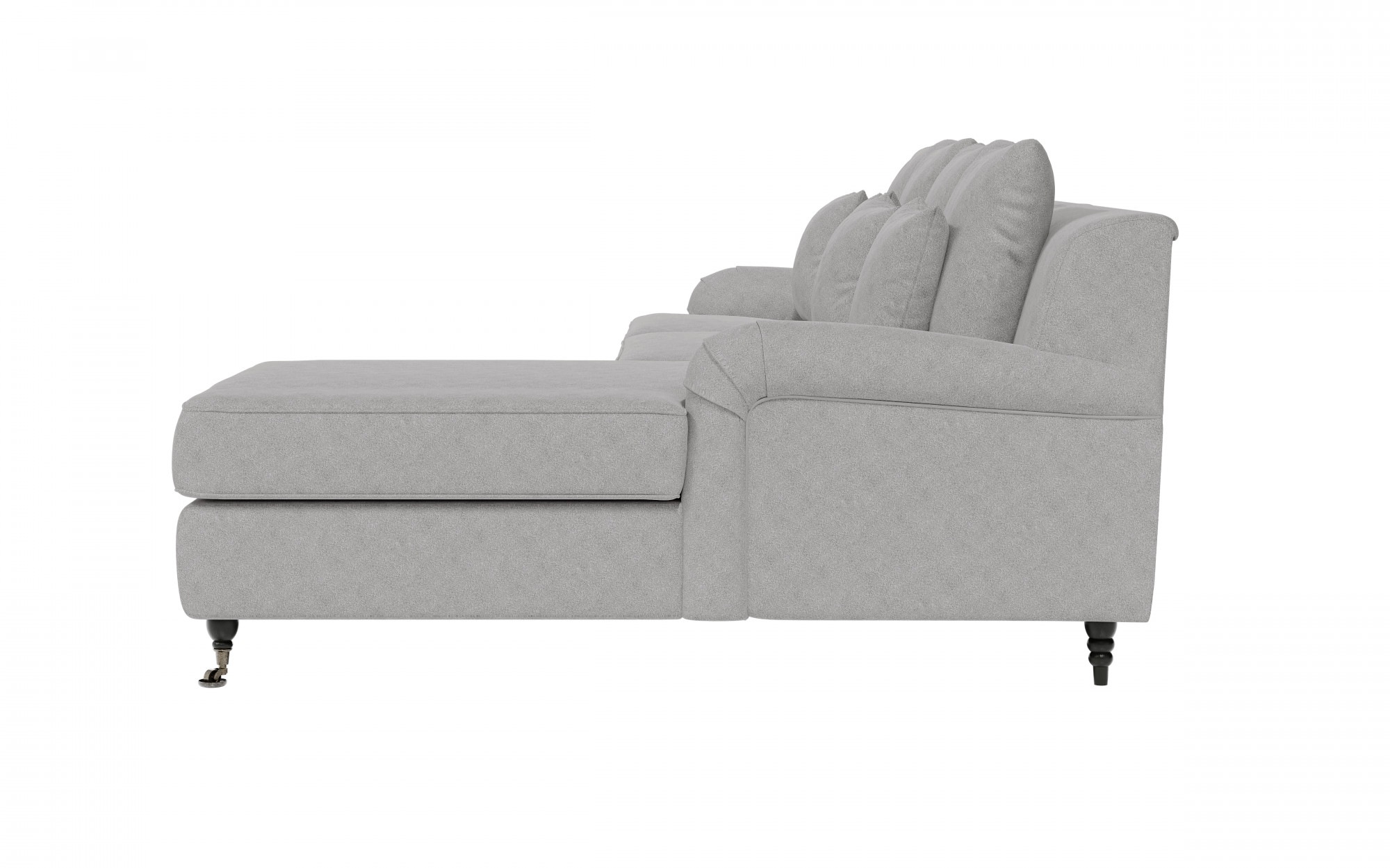 Guido Maria Kretschmer Home&Living Ecksofa »NORIN L-Form«, zwei Fußarten: vorne - Rollen, hinten - Holzfüße