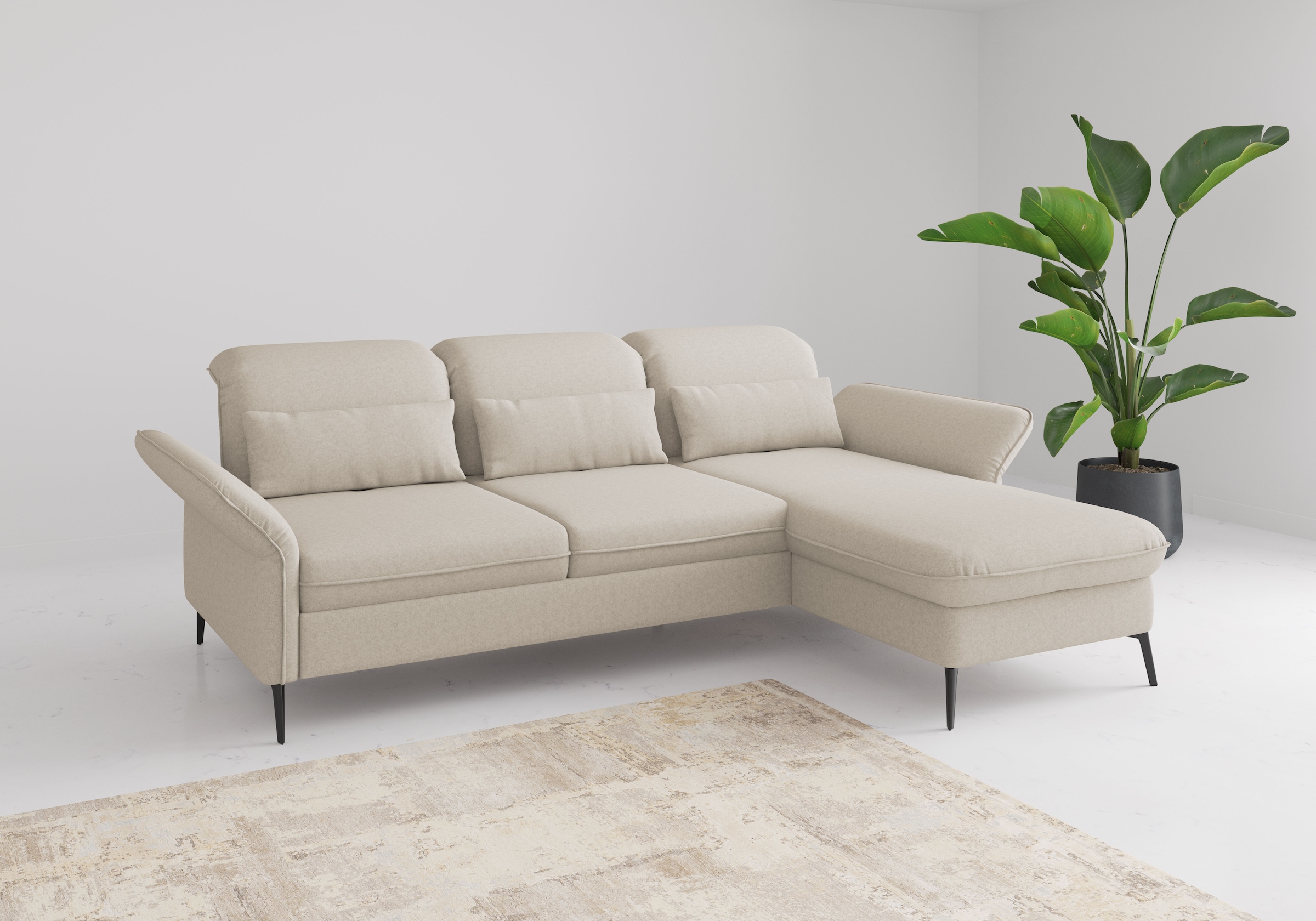 sit&more Ecksofa »Emely«, mit Sitztiefenverstellung optional mit Bettfunkti günstig online kaufen
