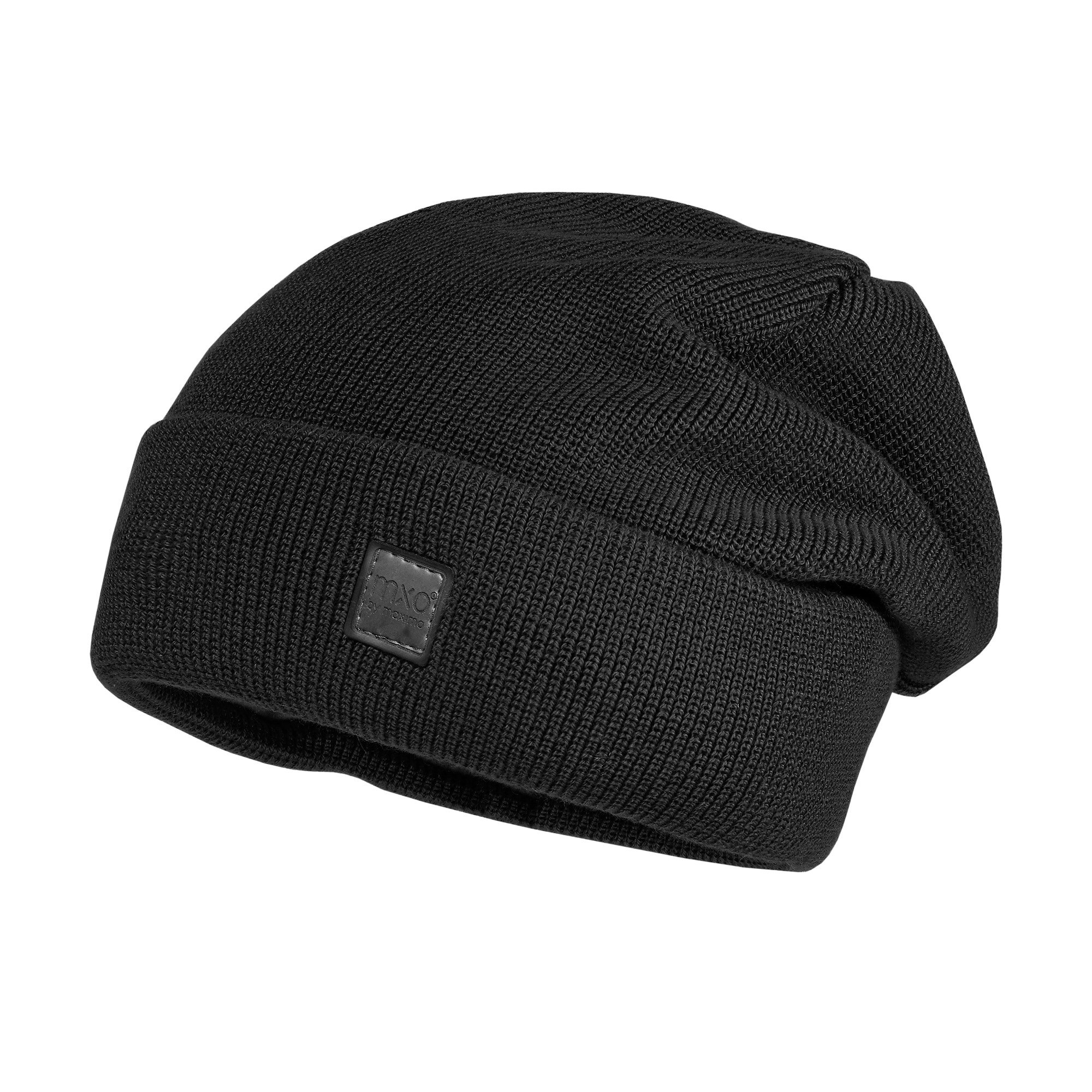 MAXIMO Beanie, Strick, breiter Umschlag, gefüttert, wärmend, weich, unifarben