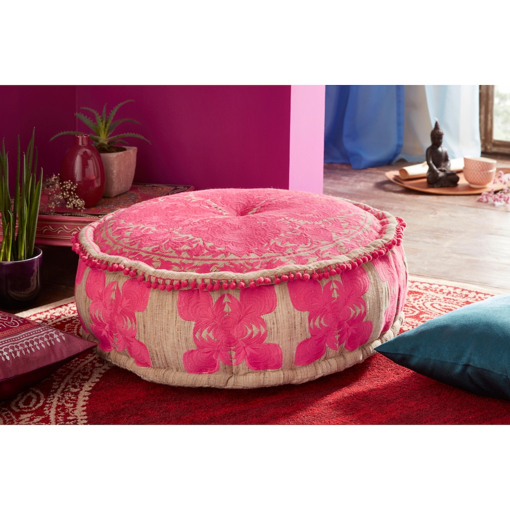 Home affaire Pouf »Javed«, in runder Form