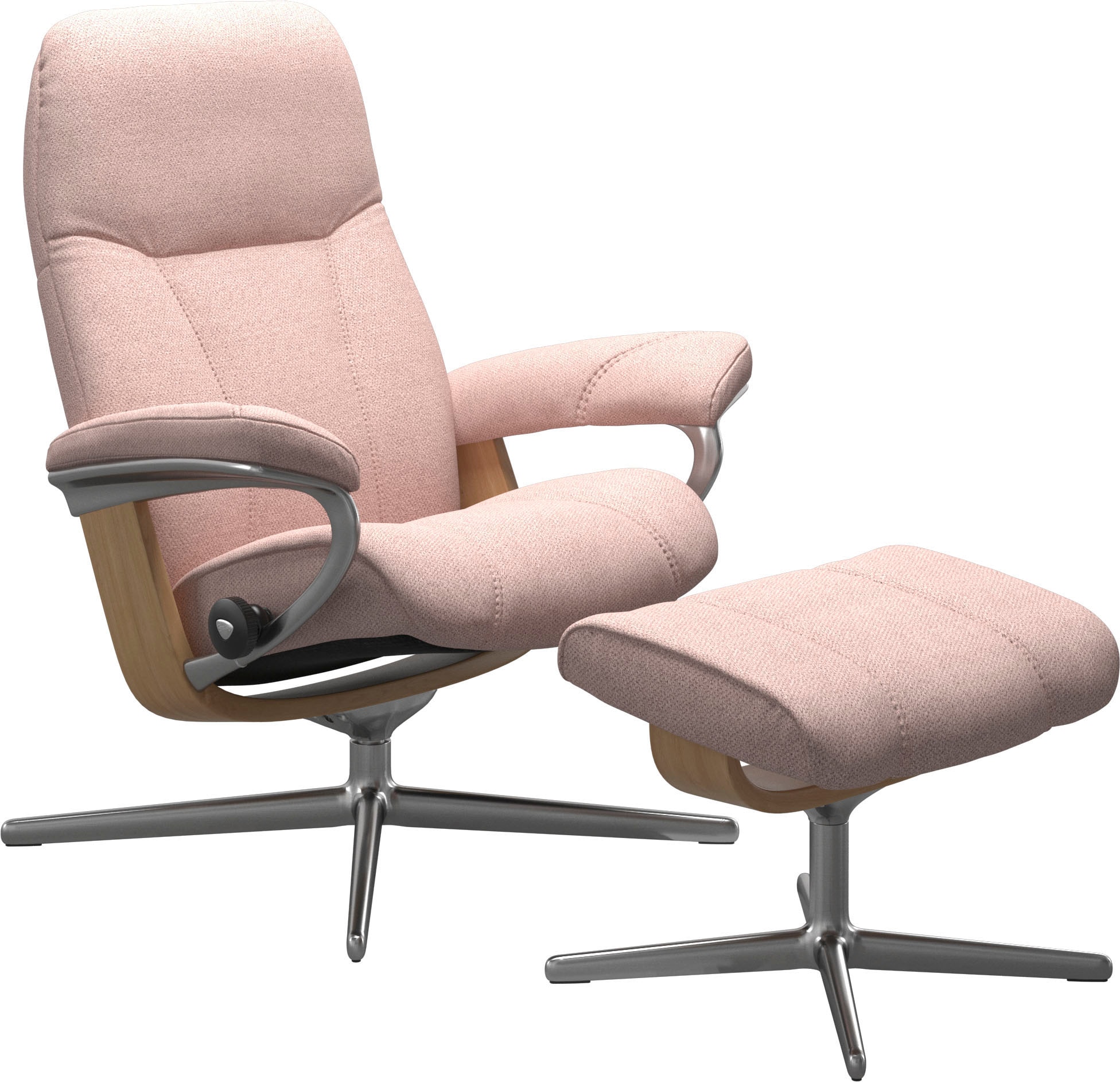 Stressless® Fußhocker »Consul«, mit Cross Base, Größe S, M & L, Holzakzent Eiche