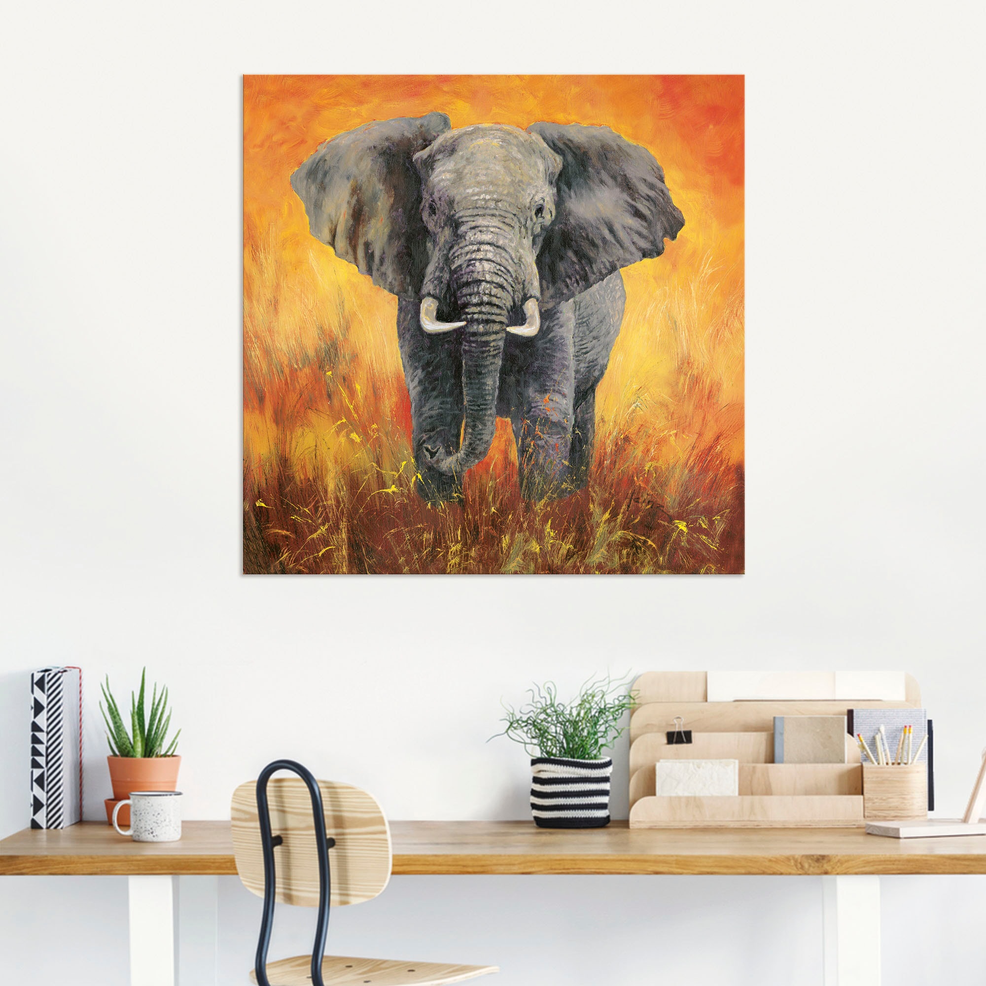 Raten Elefant«, auf als Alubild, Größen oder Elefanten Poster Bilder, Leinwandbild, Wandbild Wandaufkleber »Porträt St.), versch. Artland in (1 bestellen