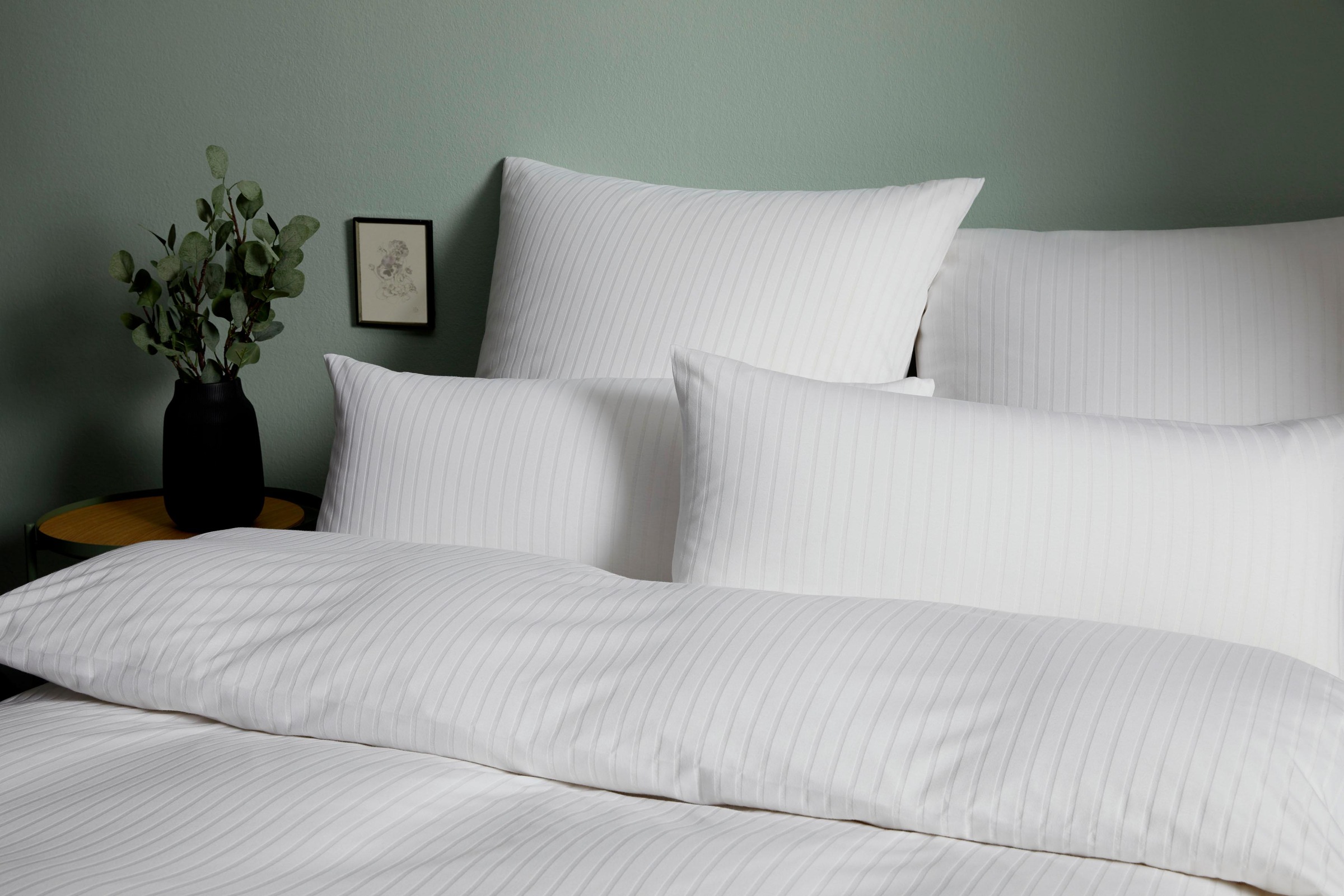 Elegante Bettwäsche »Solid Stripe« 2 Stk. tlg. angenehmes Hautgefühl