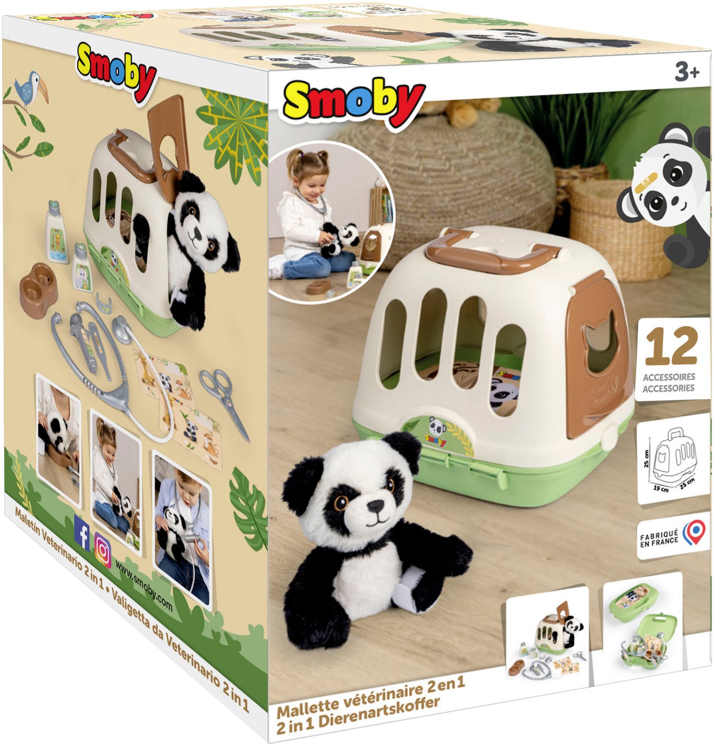 Smoby Spielzeug-Arztkoffer »Tierarzt-Spielset im Koffer + Panda«, Made in Europe