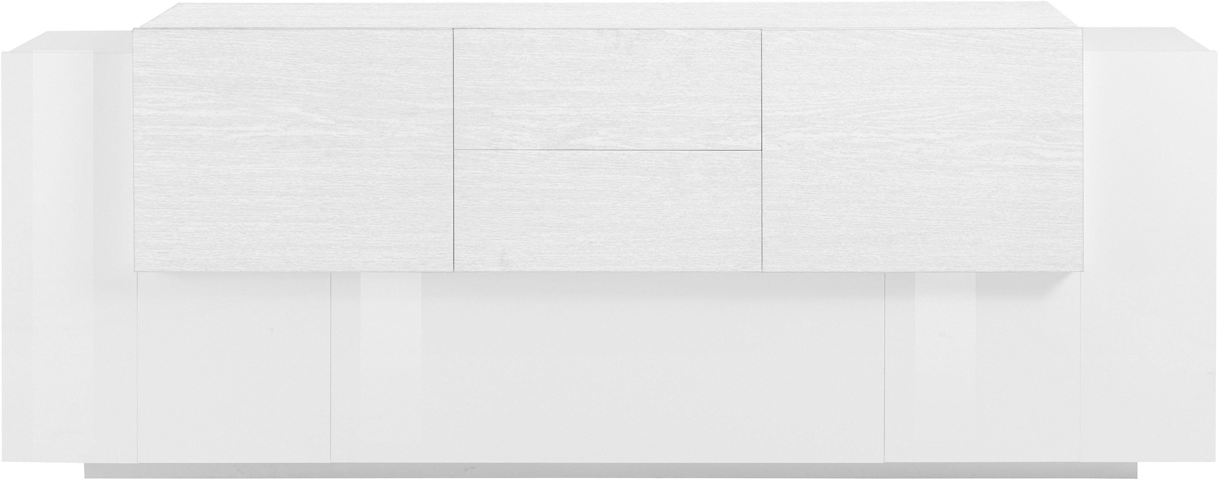 INOSIGN Sideboard »Coro, Kommode, Schrank, Kredenz, grifflos mit Einlegeböden«, 1 Klappe,4 Türen,2 Schubkästen Doppeltiefe, Breite 220