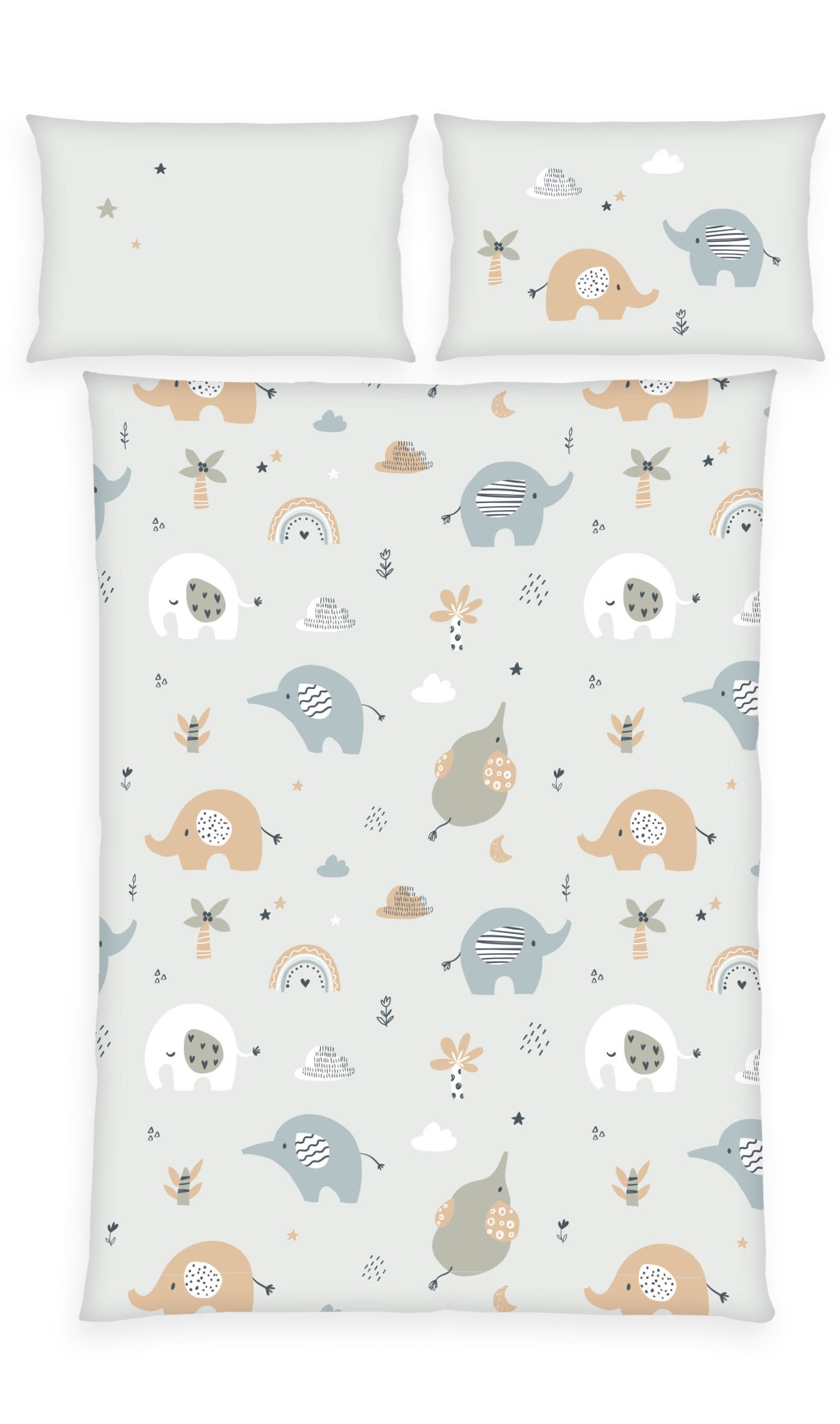 Baby Best Babybettwäsche »BabyBest Elephant« 2 Stk. tlg. Flanellbettwäsche günstig online kaufen